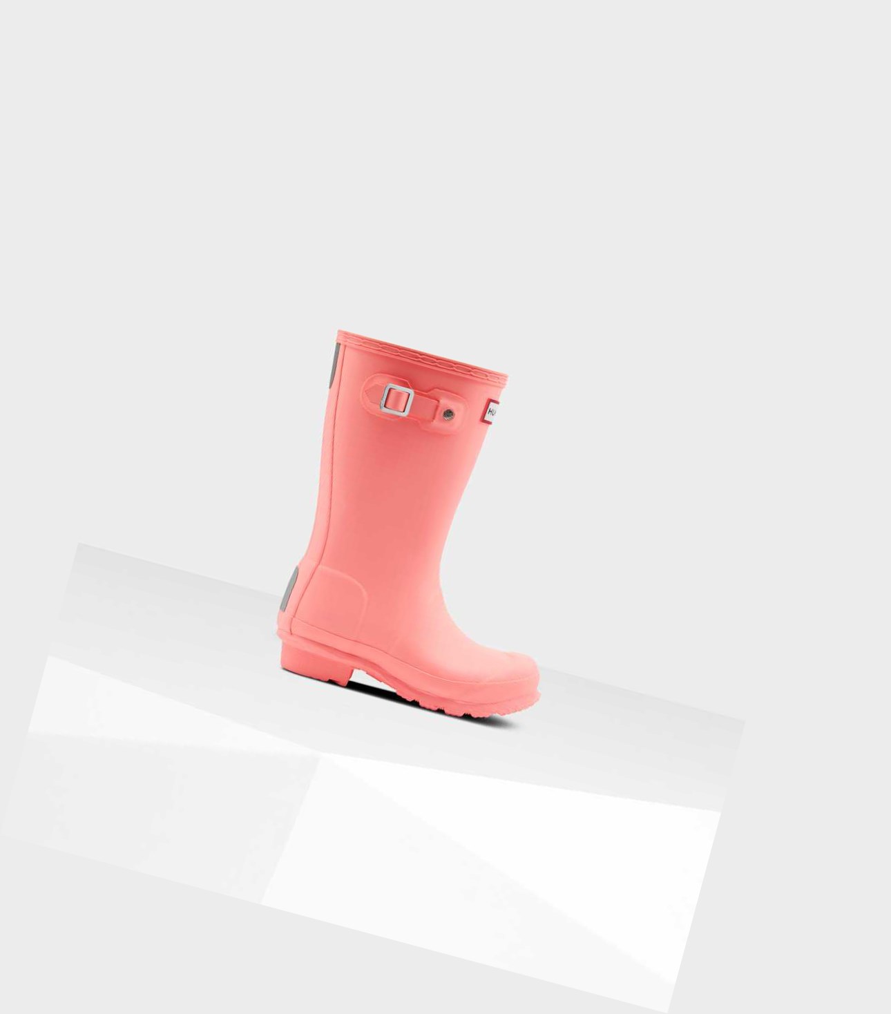 Kids\' Hunter Original Big Wellington Short Boots Pink | 3289567-UY