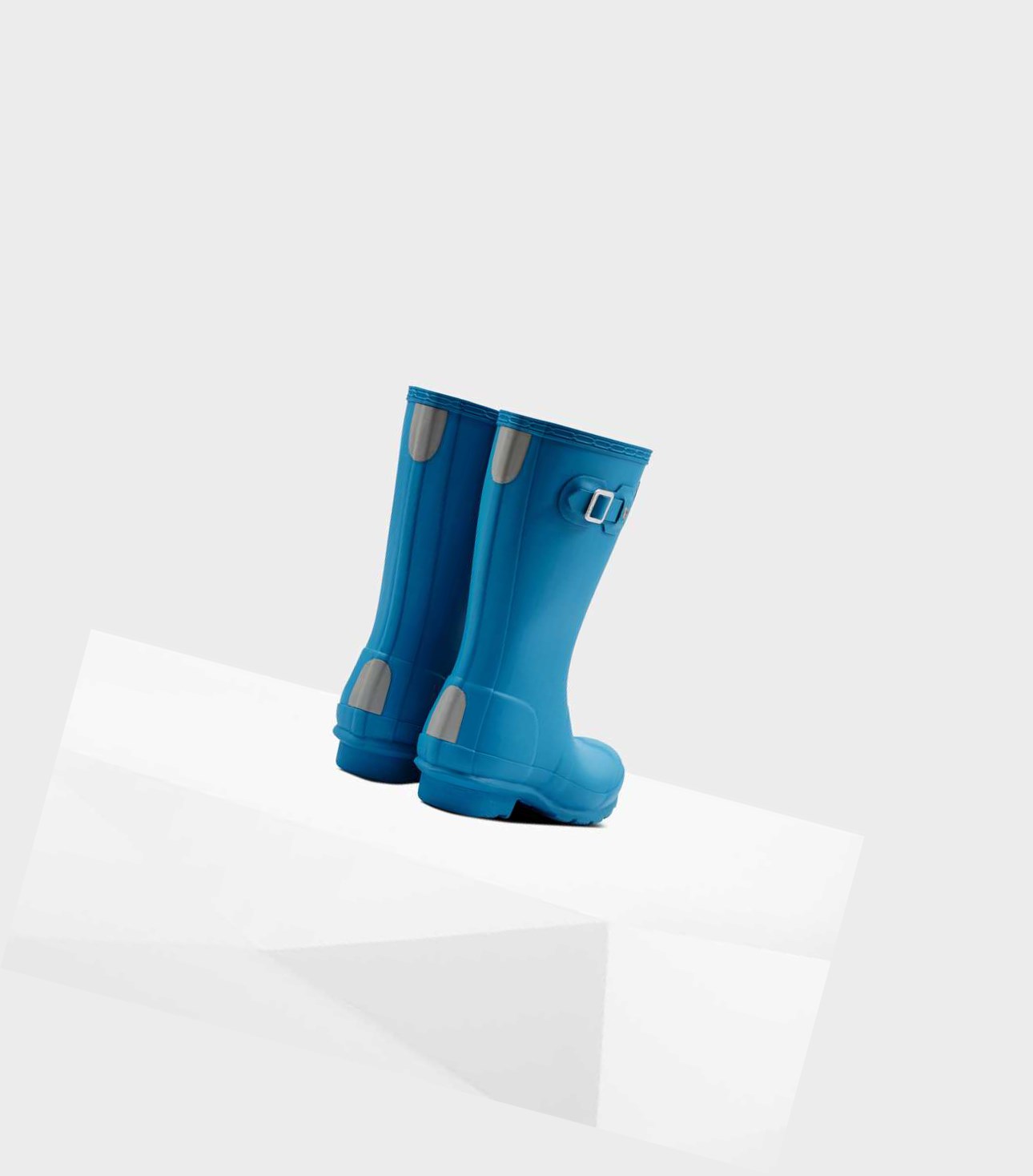 Kids' Hunter Original Big Wellington Short Boots Blue | 7832916-TH