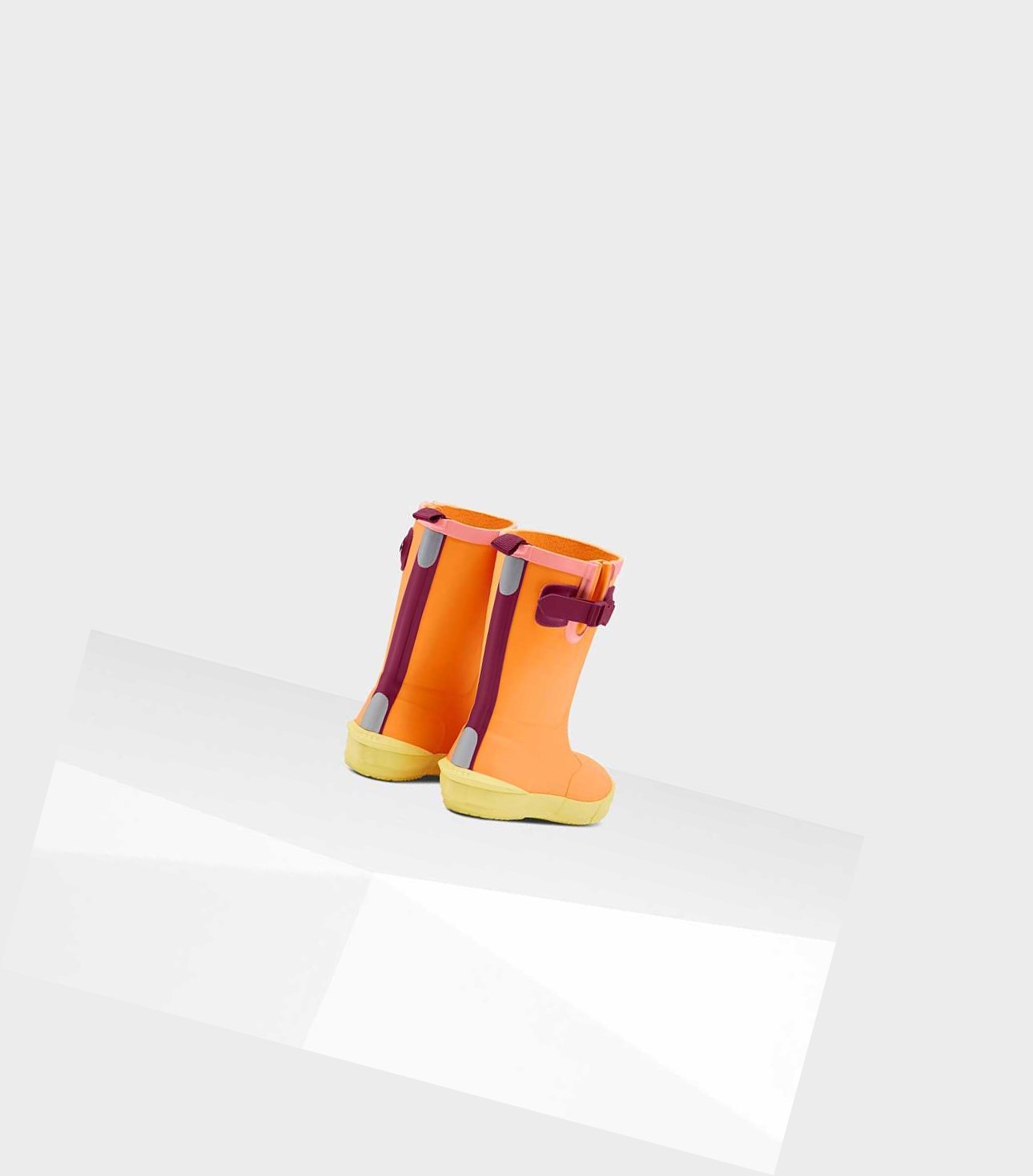 Kids' Hunter Original Davison Wellington Short Boots Orange | 9328175-GY