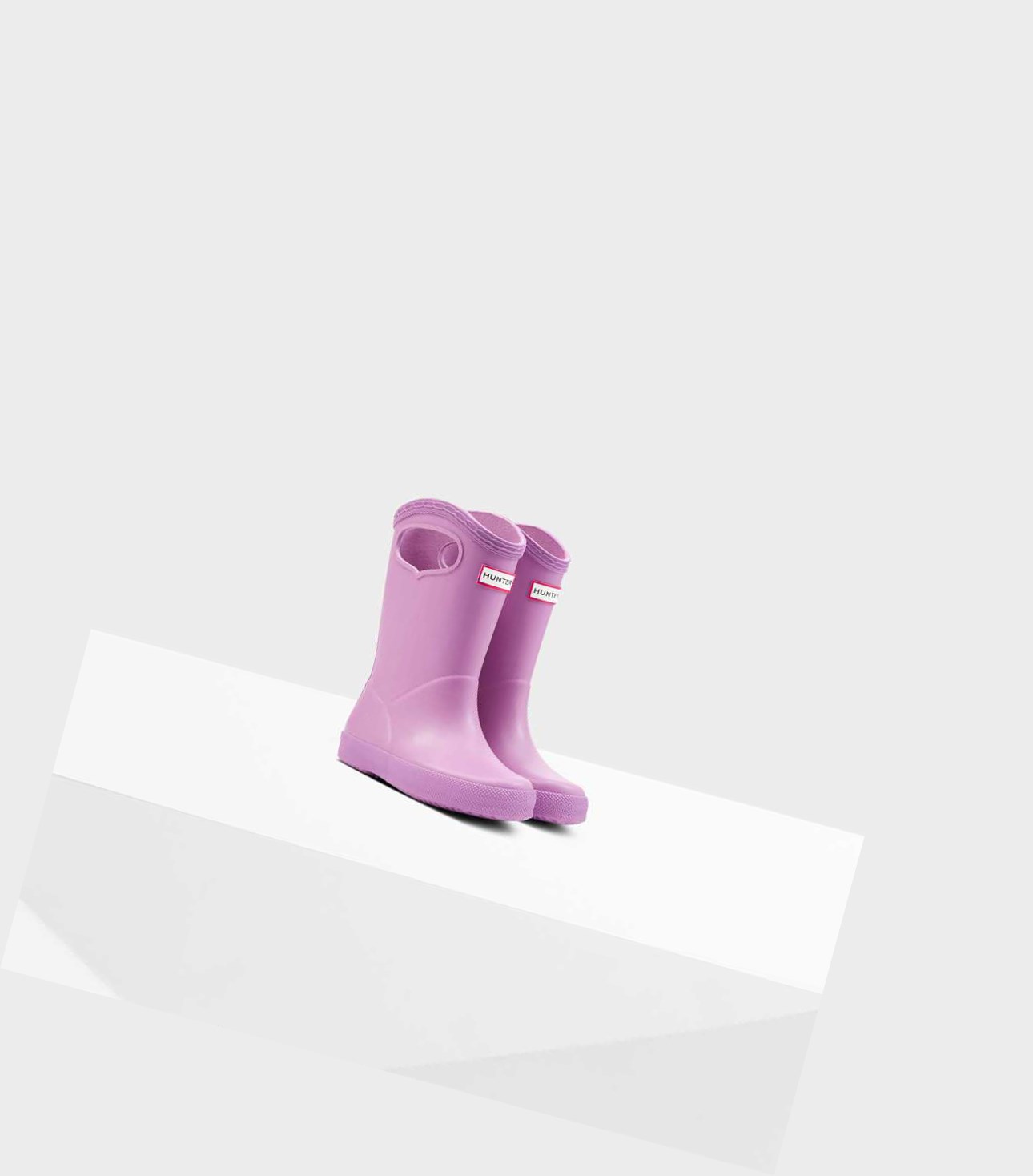 Kids' Hunter Original First Classic Grab Handle Wellington Short Boots Pink | 4281639-DZ