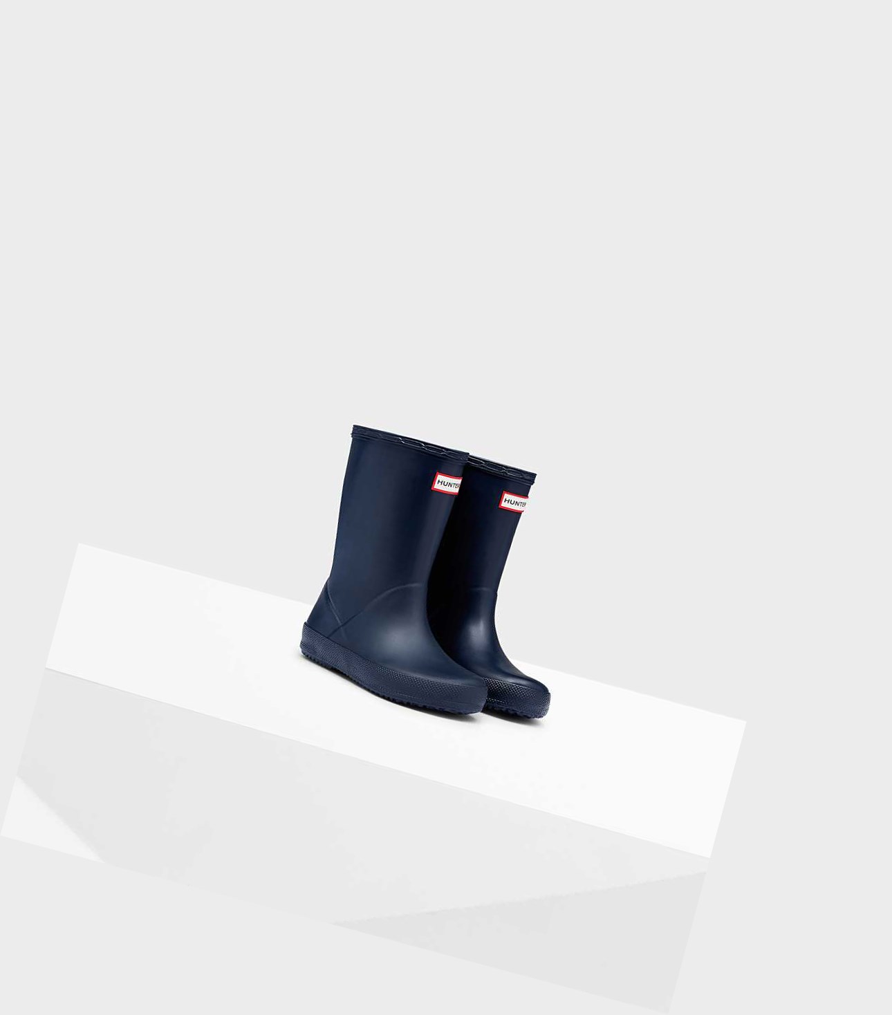 Kids' Hunter Original First Classic Wellington Short Boots Navy | 0825673-VJ