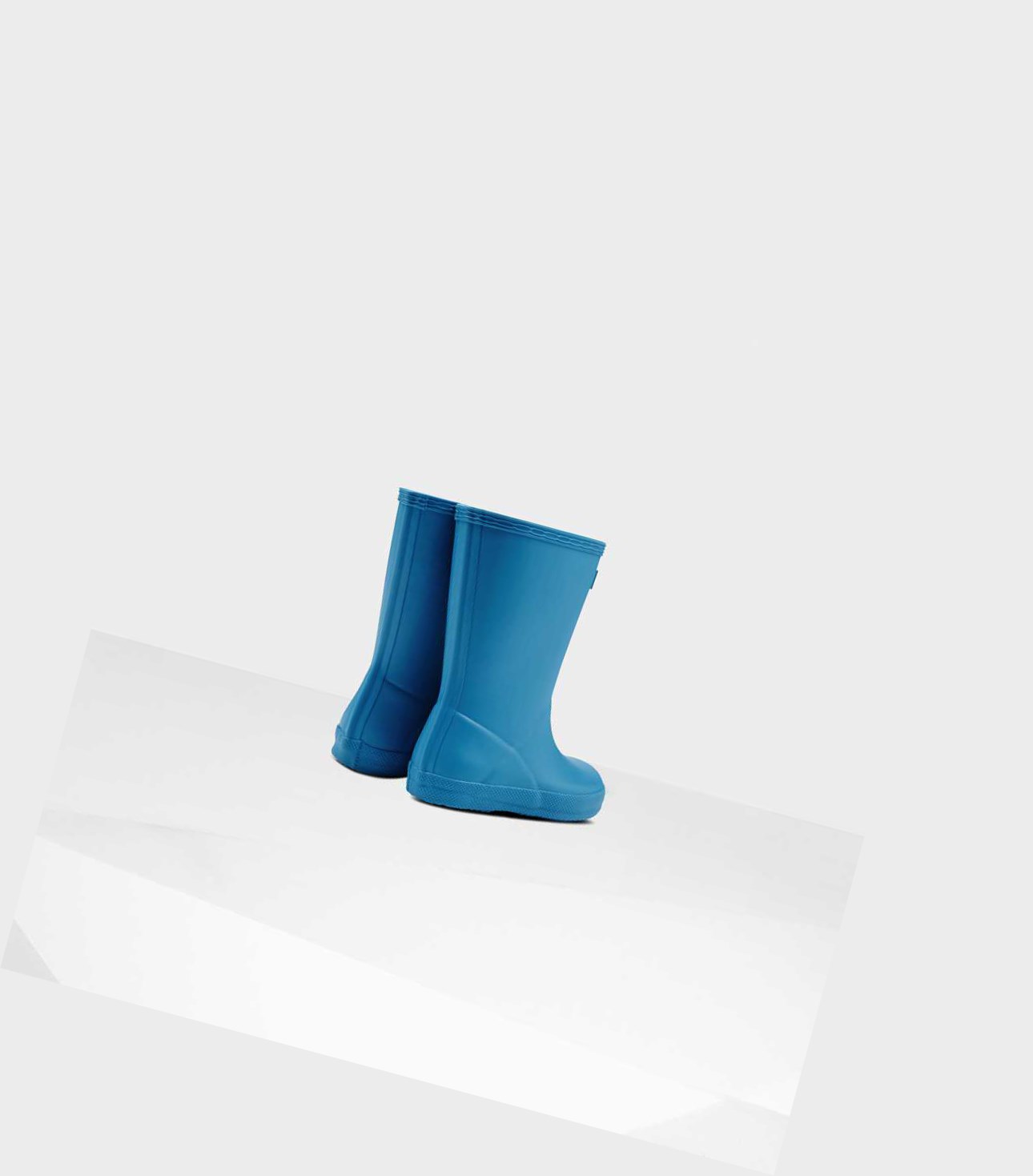 Kids' Hunter Original First Classic Wellington Short Boots Blue | 5396710-IC