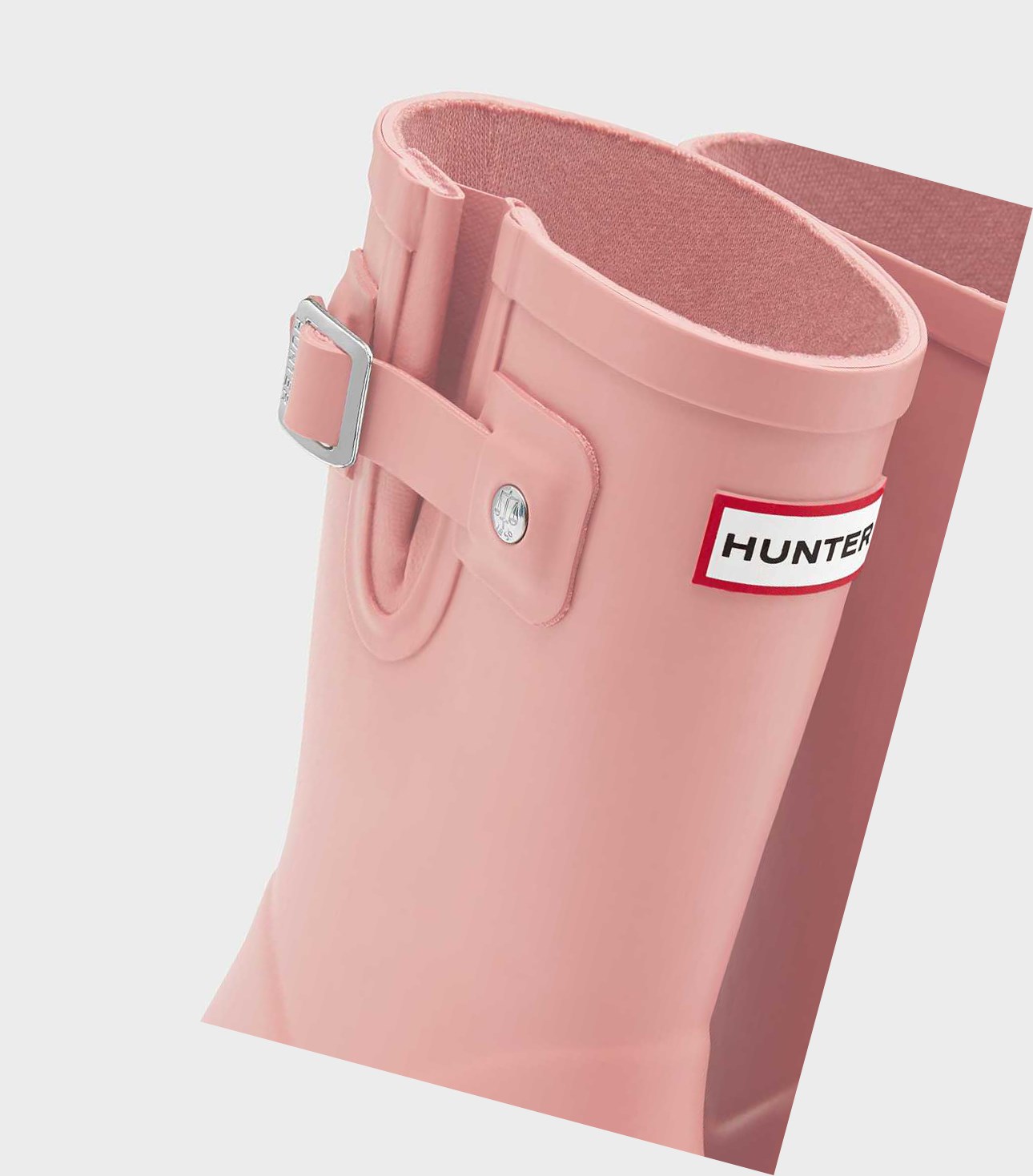 Kids' Hunter Original First Flat Sole Wellington Short Boots Pink | 3875412-FM