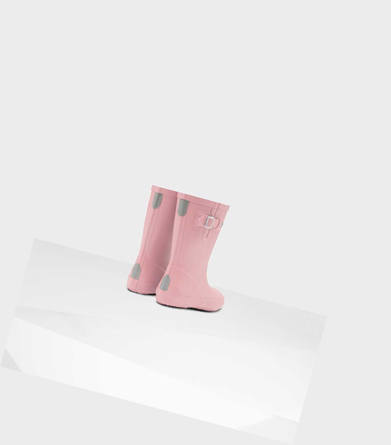 Kids' Hunter Original First Flat Sole Wellington Short Boots Pink | 3875412-FM