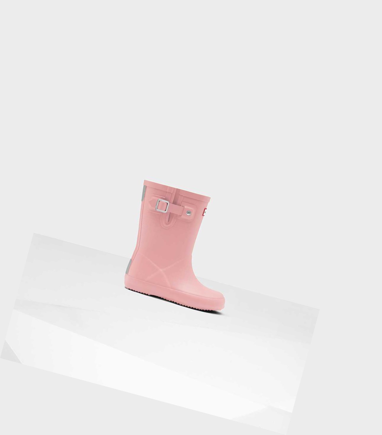 Kids\' Hunter Original First Flat Sole Wellington Short Boots Pink | 3875412-FM