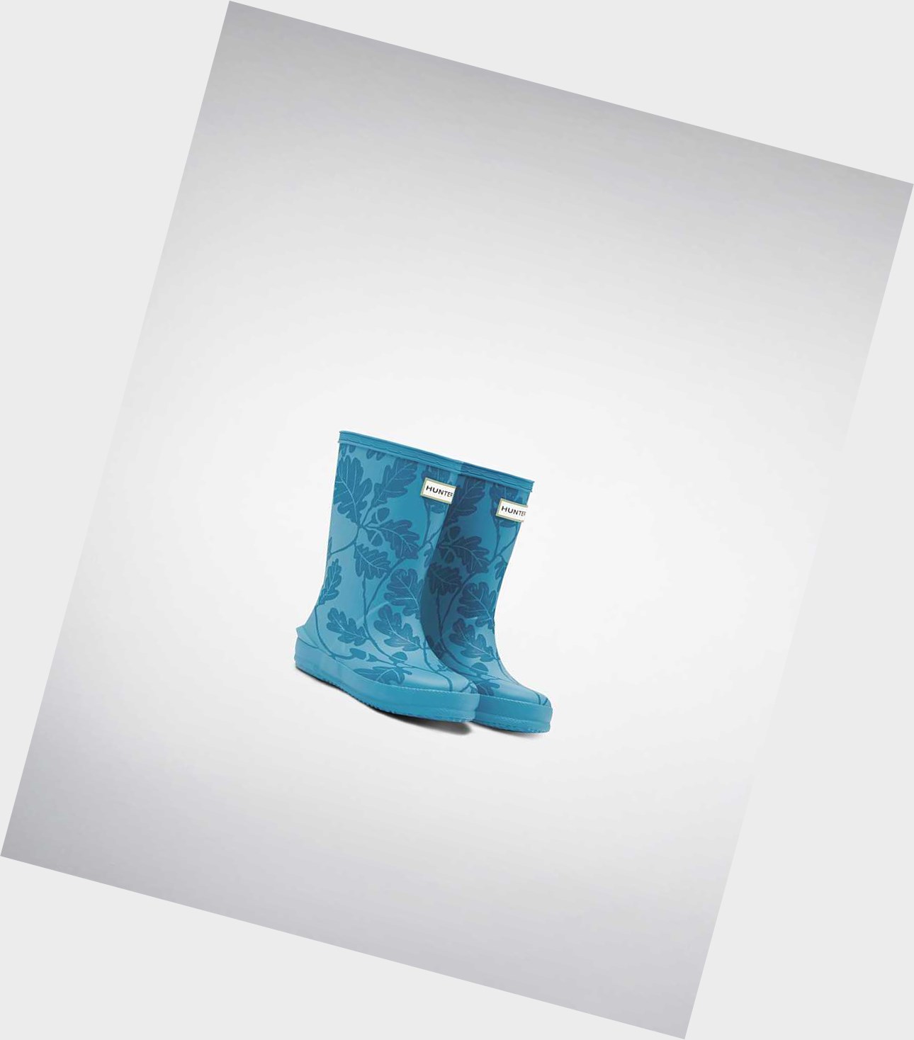 Kids' Hunter Original First National Trust Print Wellington Short Boots Blue | 3579142-QD