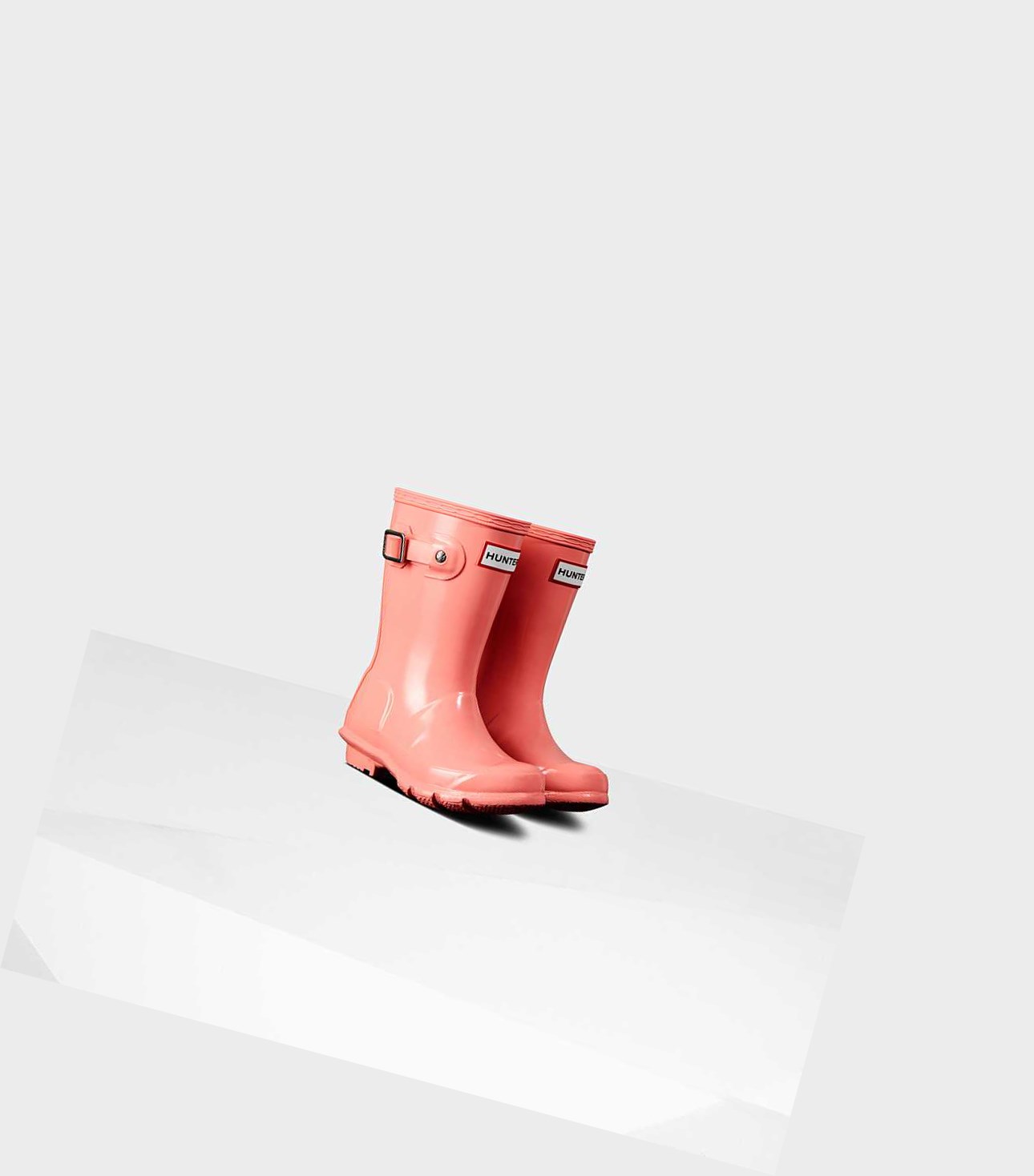 Kids' Hunter Original Little Gloss Wellington Short Boots Pink | 3029687-JH