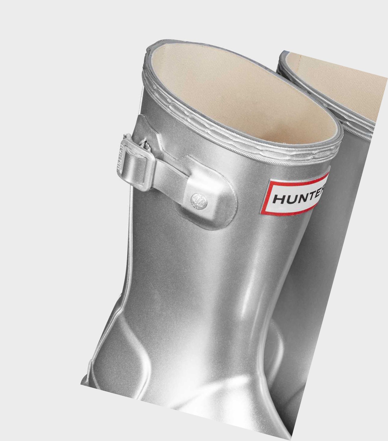 Kids' Hunter Original Little Metallic Wellington Tall Boots Silver | 0497215-AR