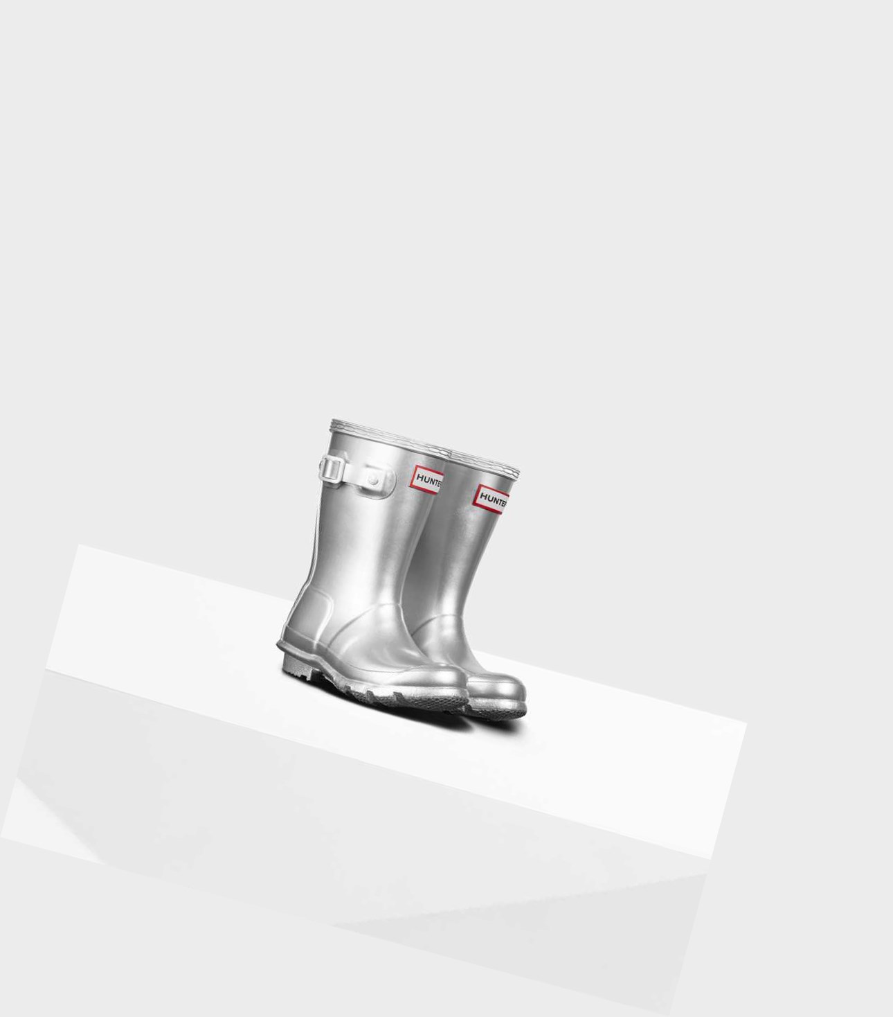Kids' Hunter Original Little Metallic Wellington Tall Boots Silver | 0497215-AR