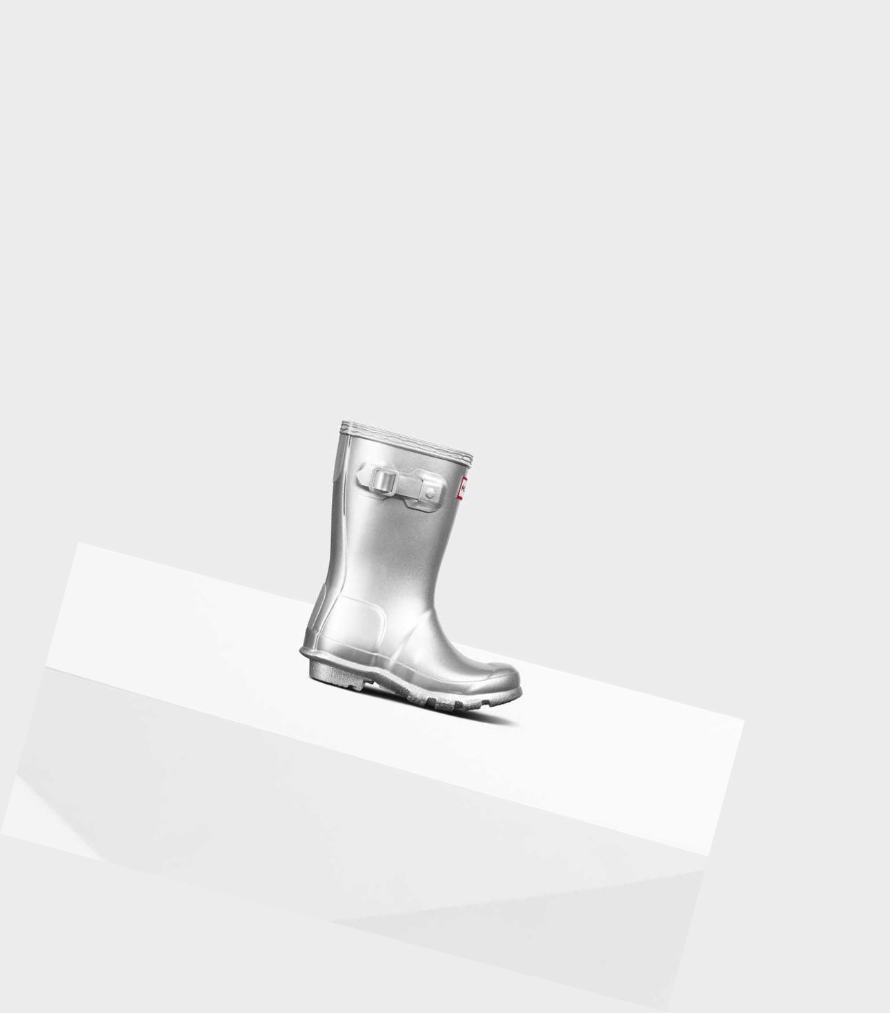 Kids\' Hunter Original Little Metallic Wellington Tall Boots Silver | 0497215-AR