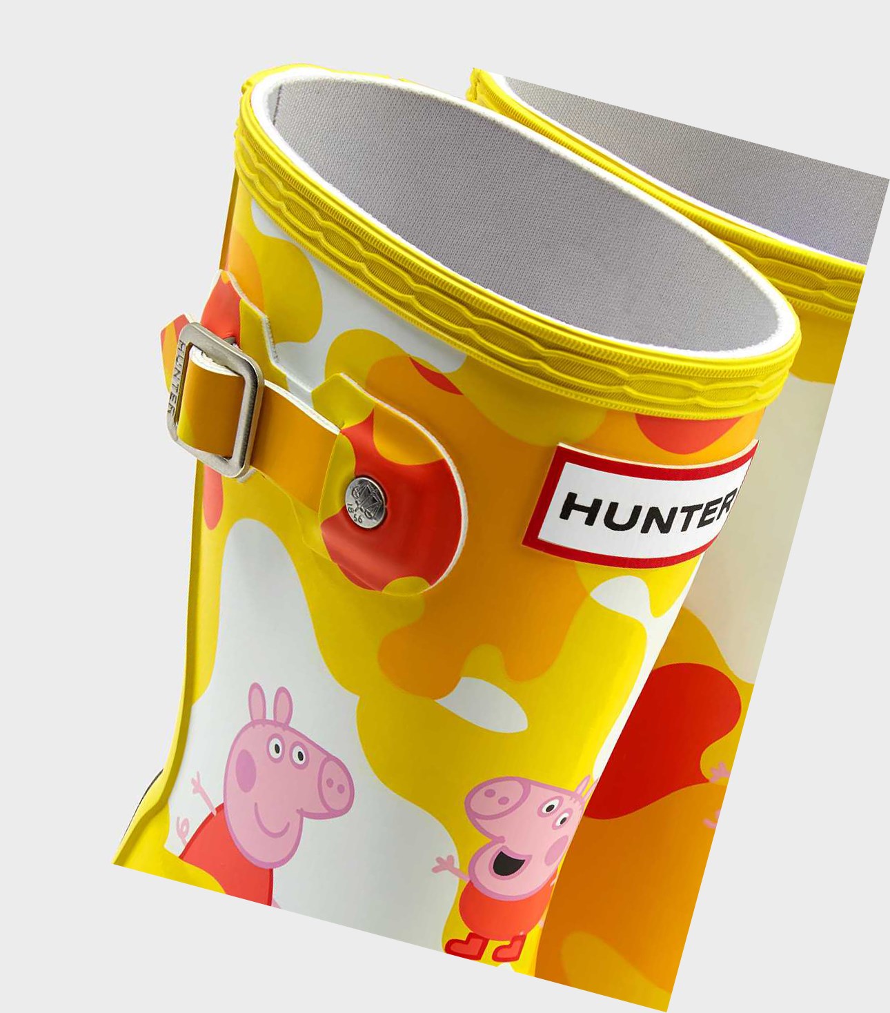 Kids' Hunter Original Little Peppa Pig Wellington Short Boots Yellow | 7814032-PC