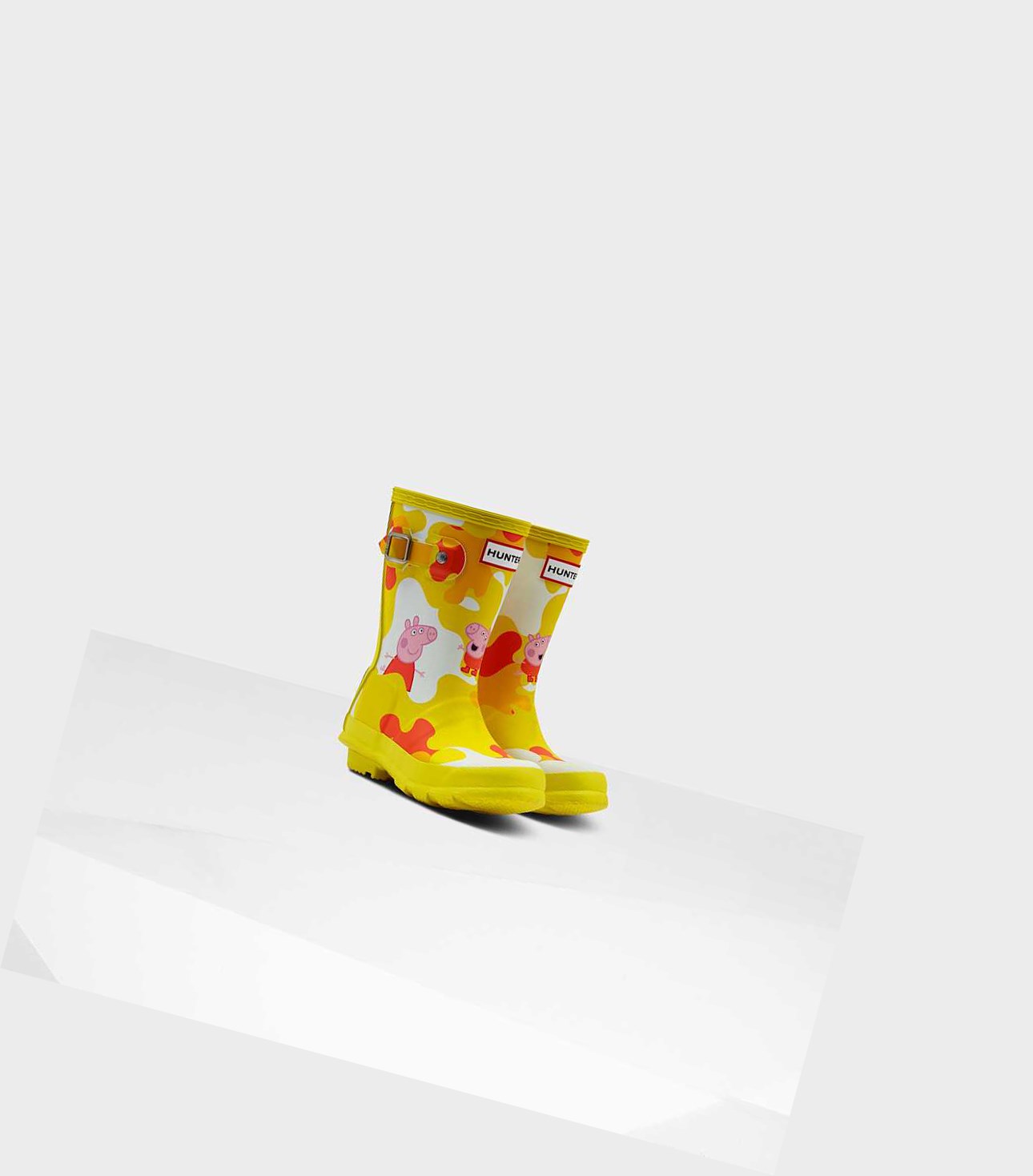 Kids' Hunter Original Little Peppa Pig Wellington Short Boots Yellow | 7814032-PC