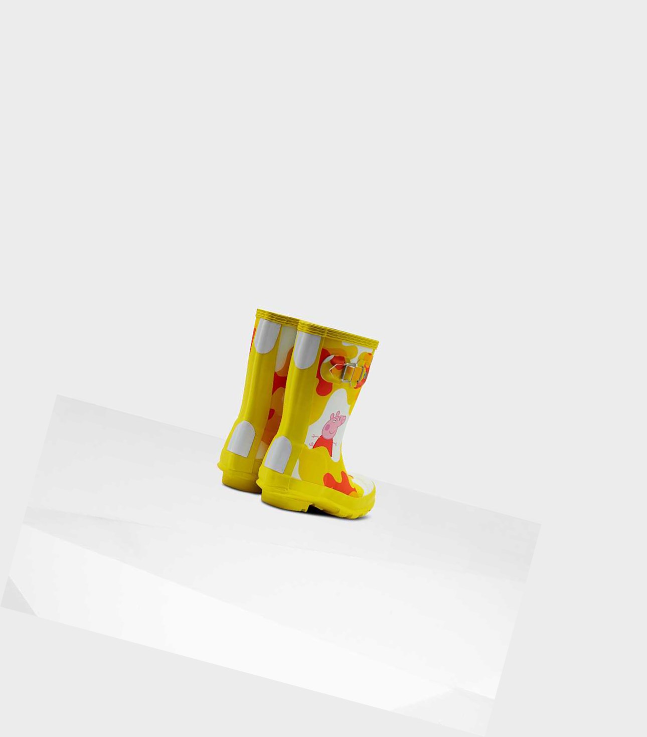 Kids' Hunter Original Little Peppa Pig Wellington Short Boots Yellow | 7814032-PC