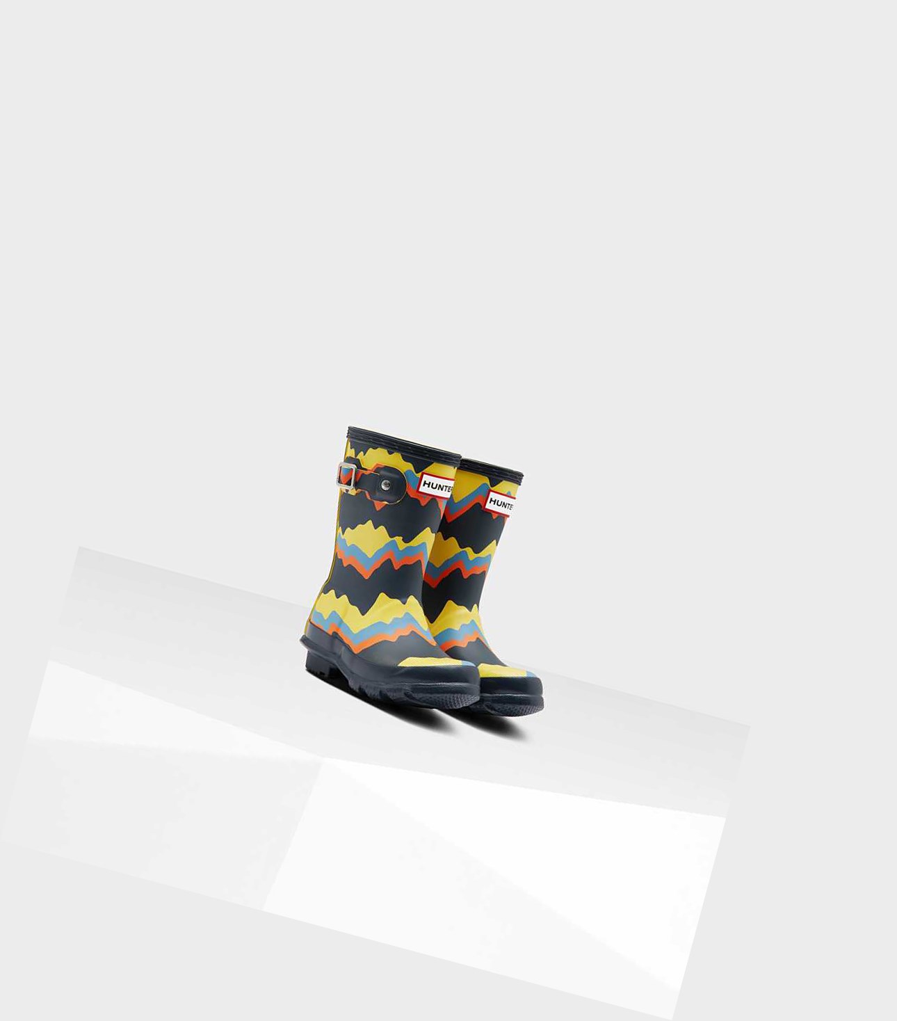 Kids' Hunter Original Little Storm Stripe Wellington Short Boots Navy | 2941638-IK