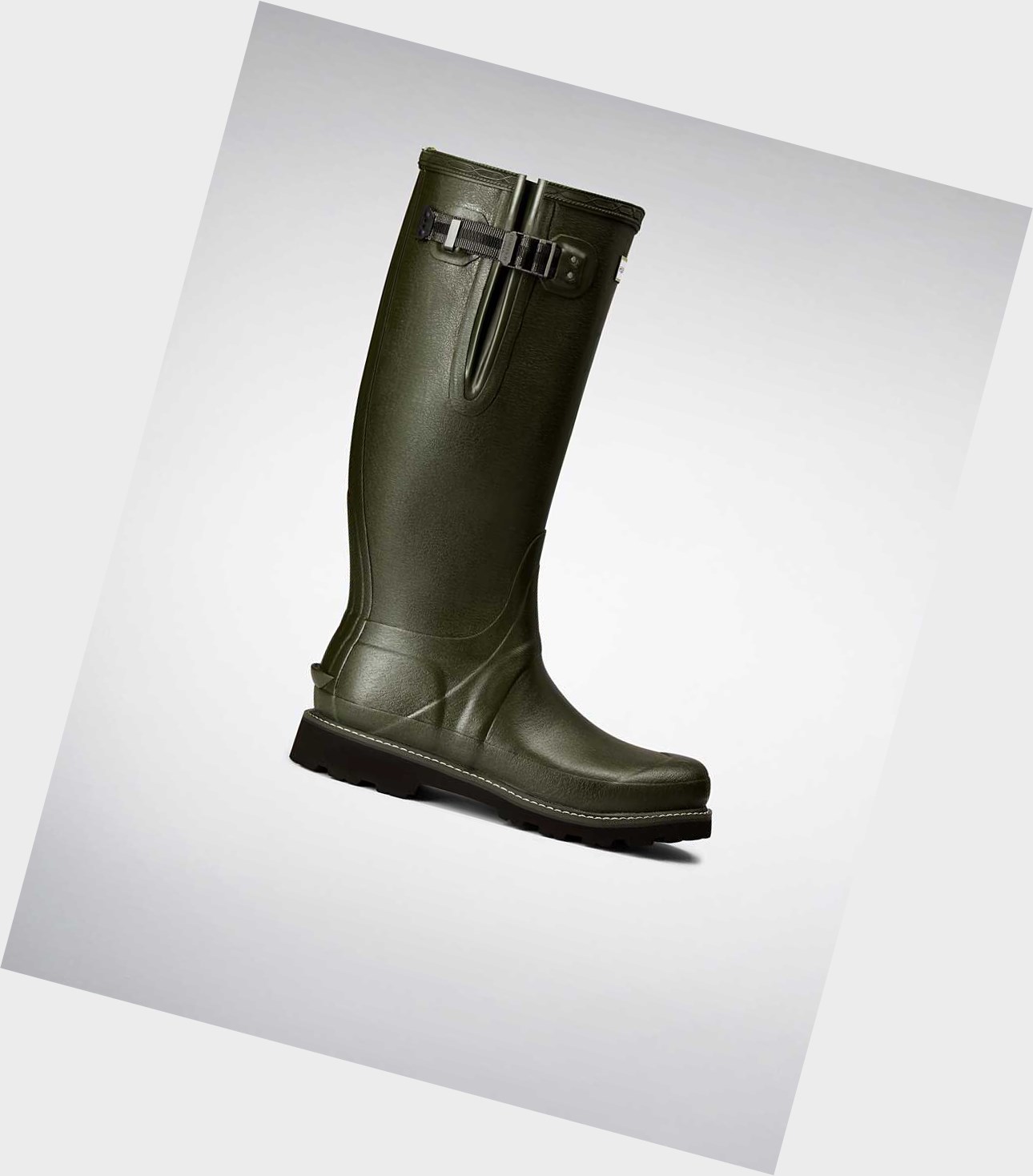 Men\'s Hunter Balmoral Side Adjustable Wellington Tall Boots Green | 5417680-ZY