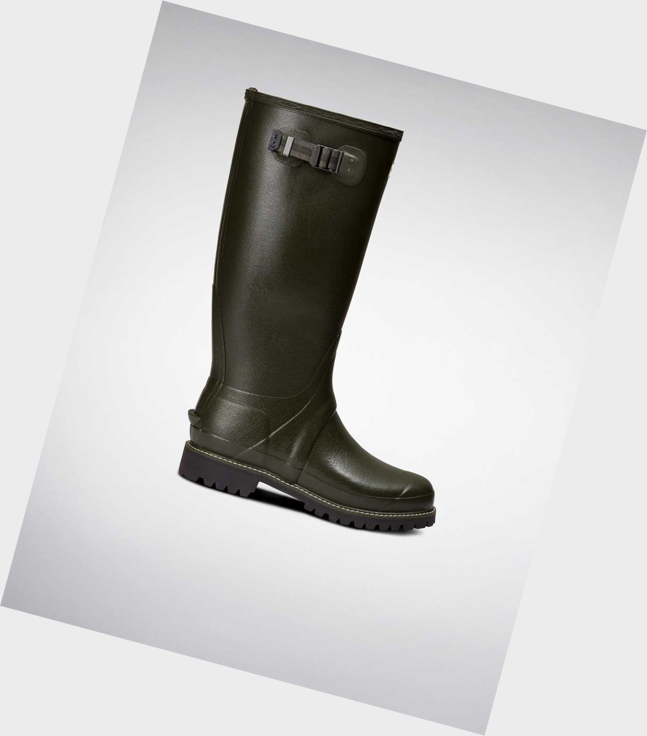 Men\'s Hunter Balmoral Wide Fit Wellington Tall Boots Green | 3218607-OW