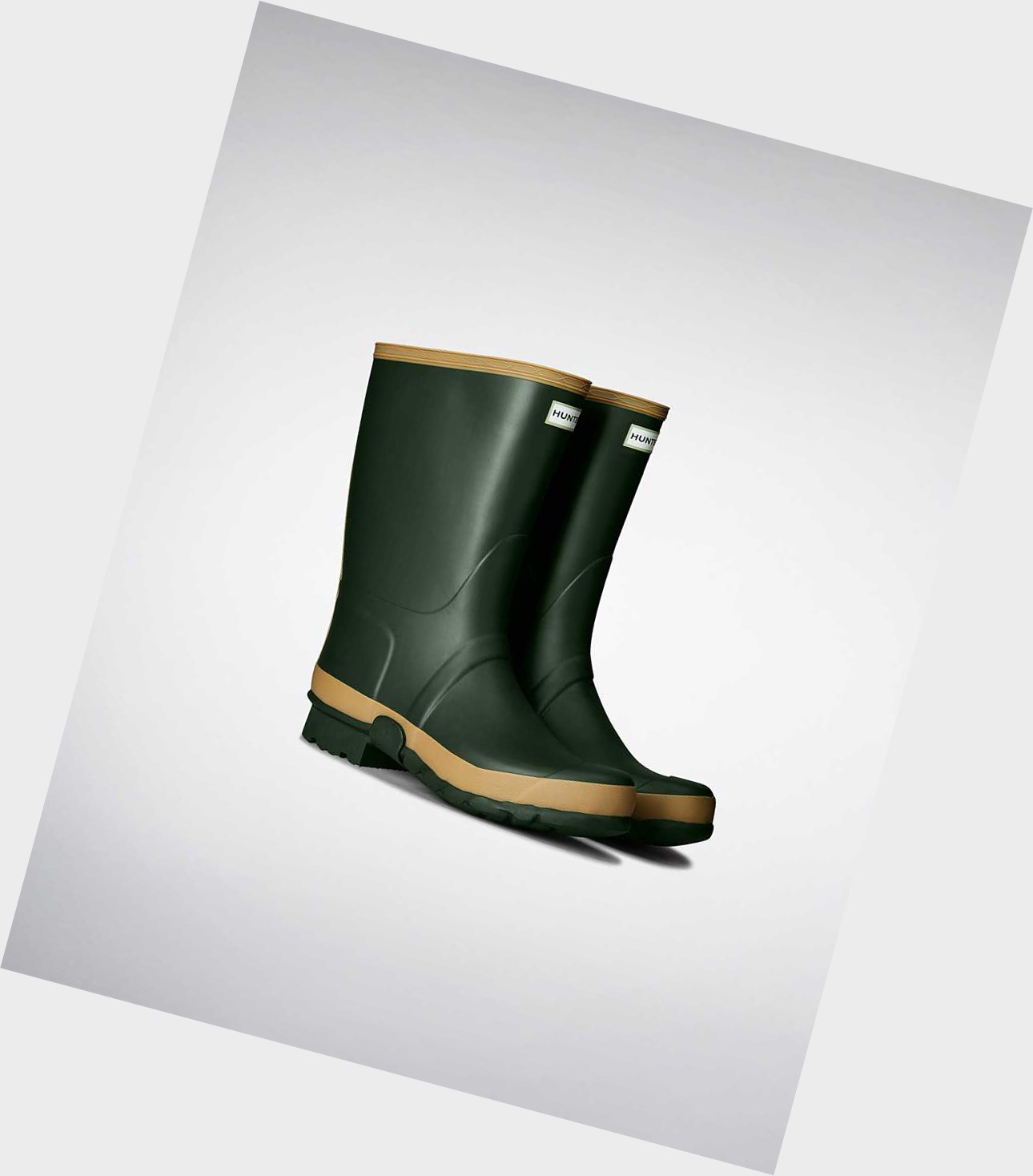 Men's Hunter Gardener Wellington Tall Boots Green | 2740865-YV