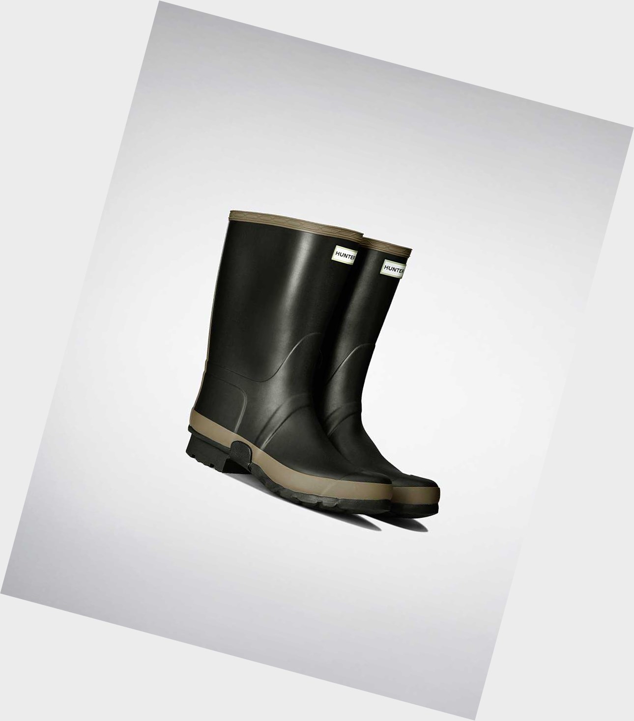 Men's Hunter Gardener Wellington Tall Boots Green | 9672431-IO