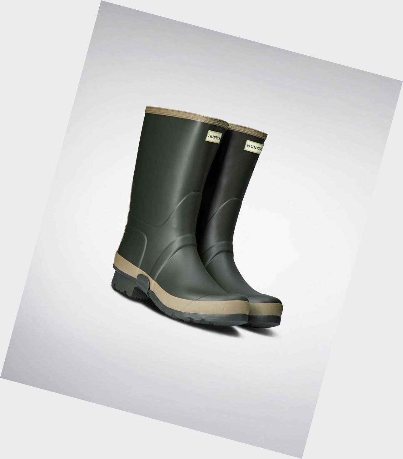 Men's Hunter Gardener Wellington Tall Boots Green | 9672431-IO