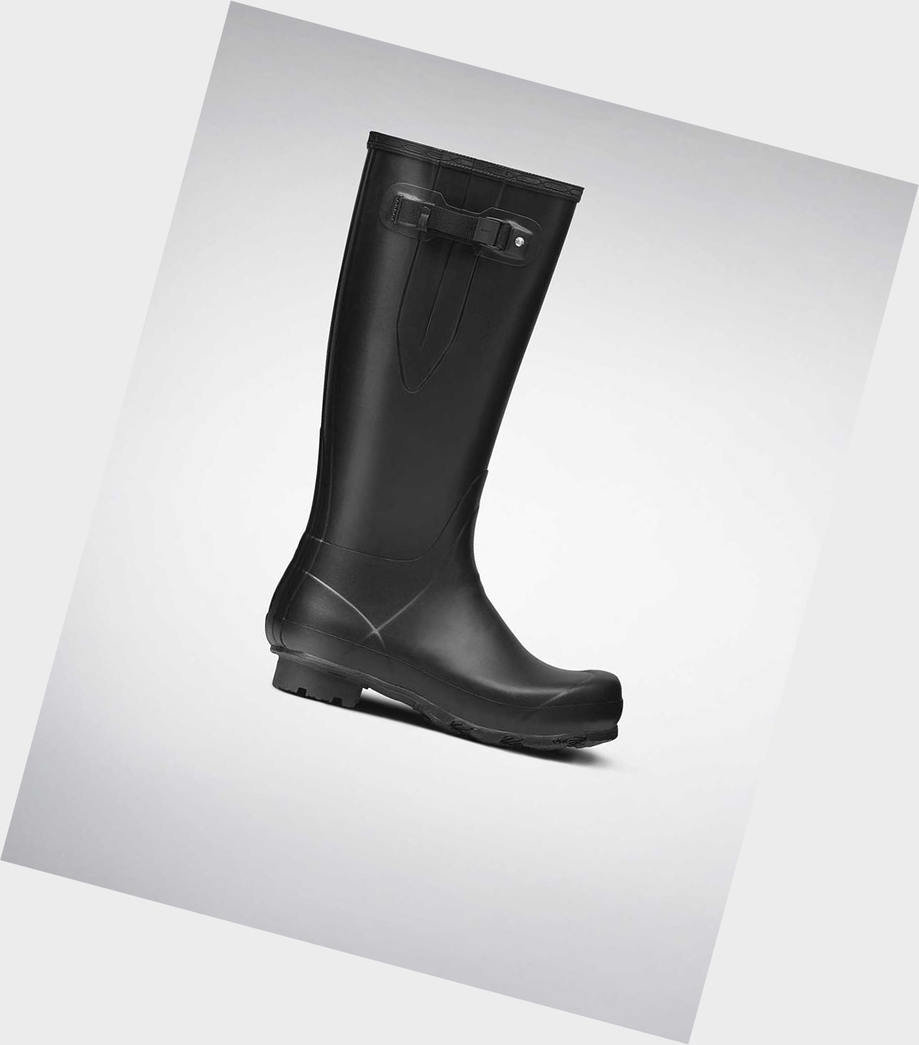 Men\'s Hunter Norris Field Side Adjustable Wellington Tall Boots Black | 2984701-OK