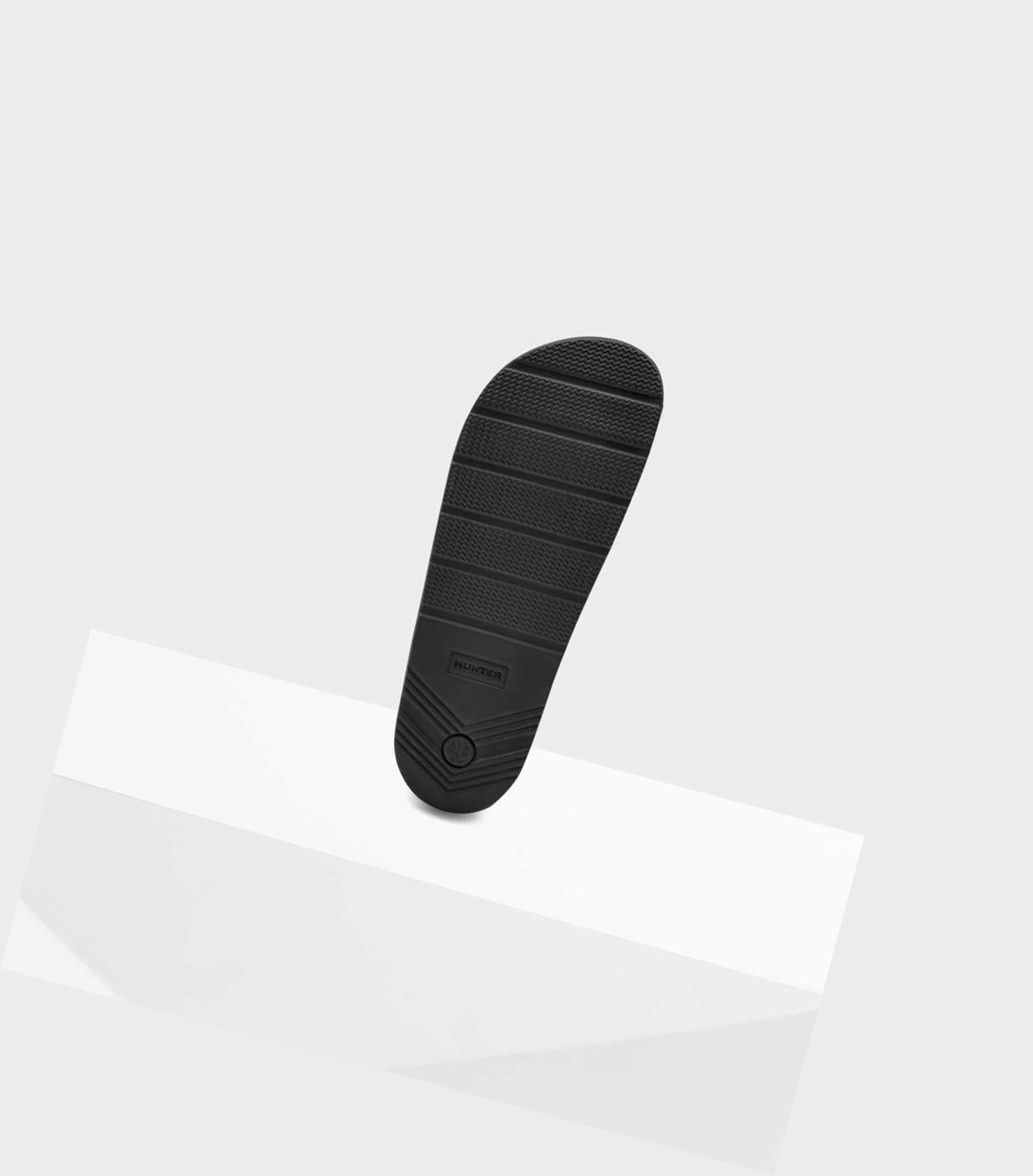 Men's Hunter Original Adjustable Slides Black | 6014857-PX