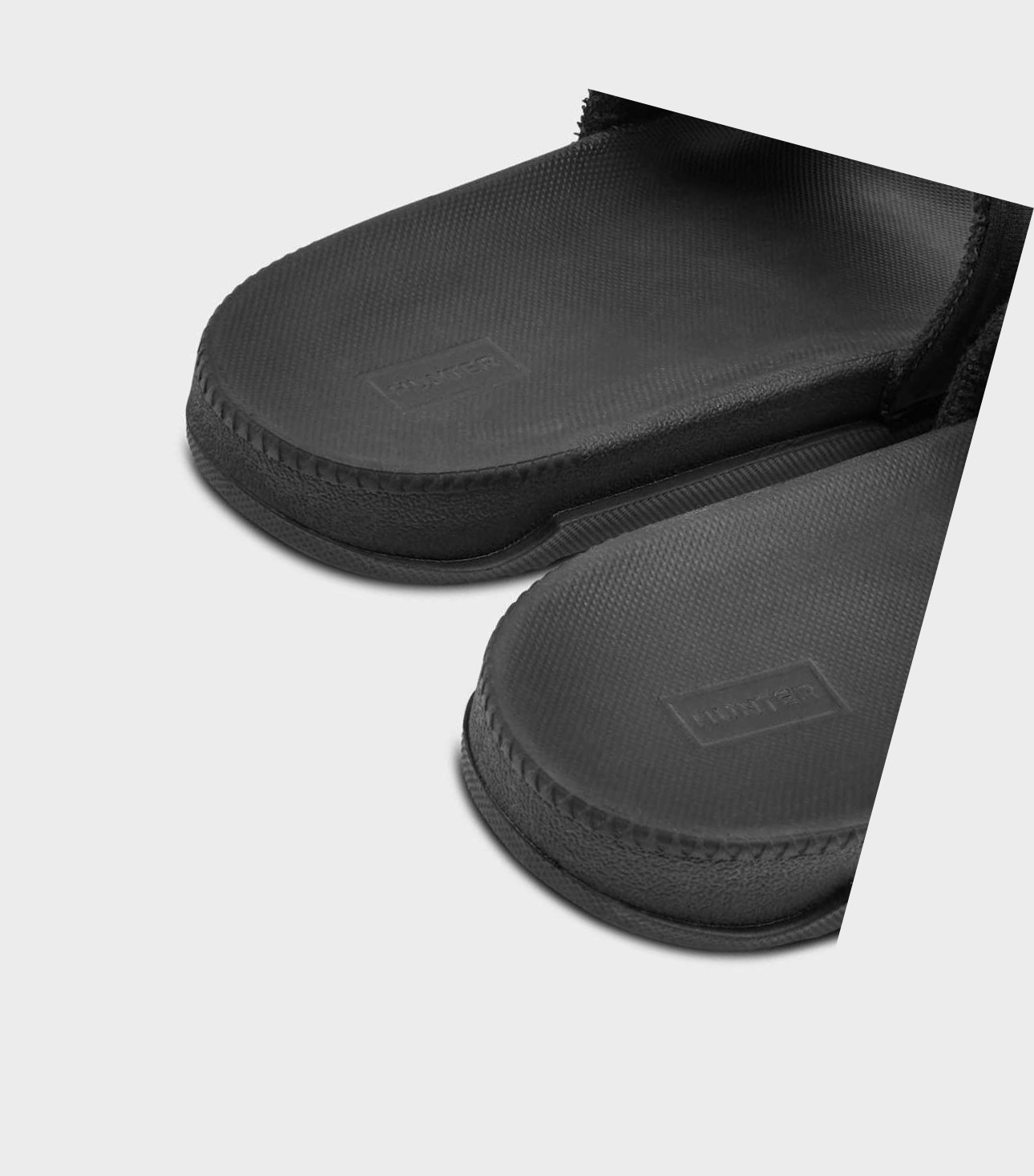 Men's Hunter Original Adjustable Slides Black | 6014857-PX