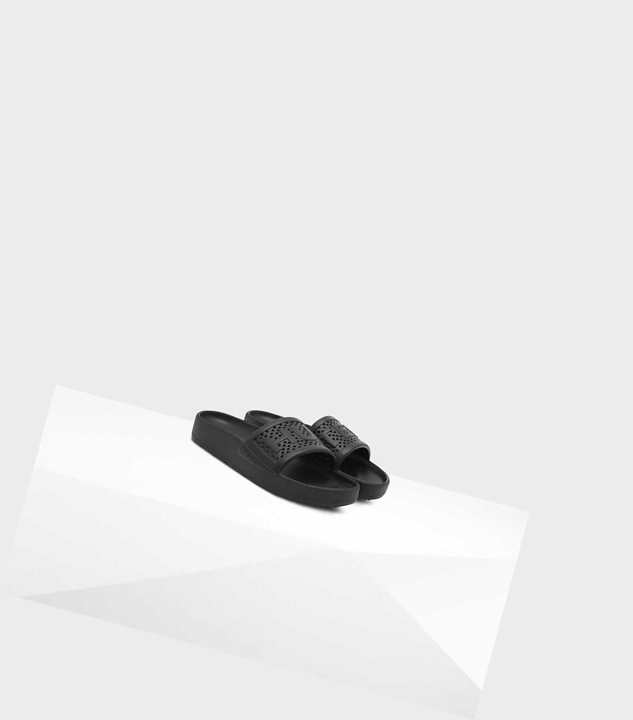 Men's Hunter Original Lightweight Moulded Slides Black | 2073964-TD