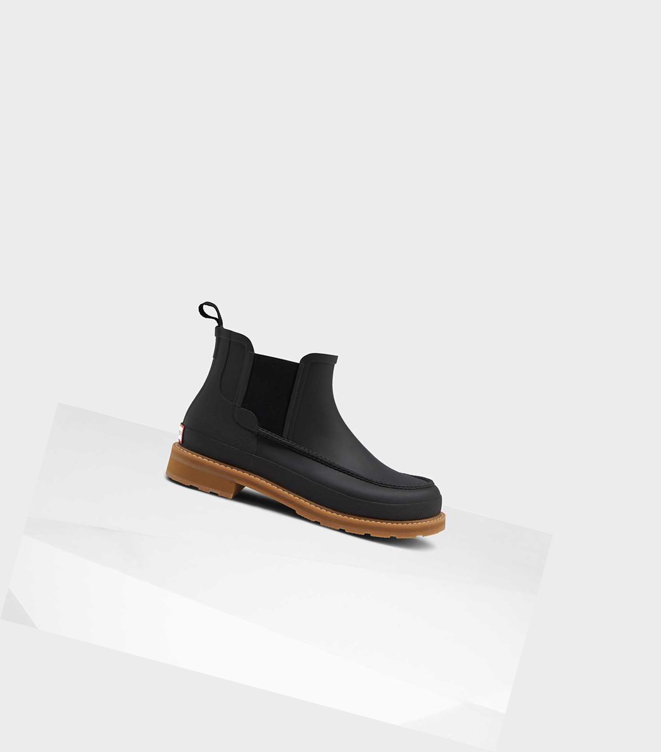 Men\'s Hunter Original Moc Toe Chelsea Boots Black | 9312806-LQ