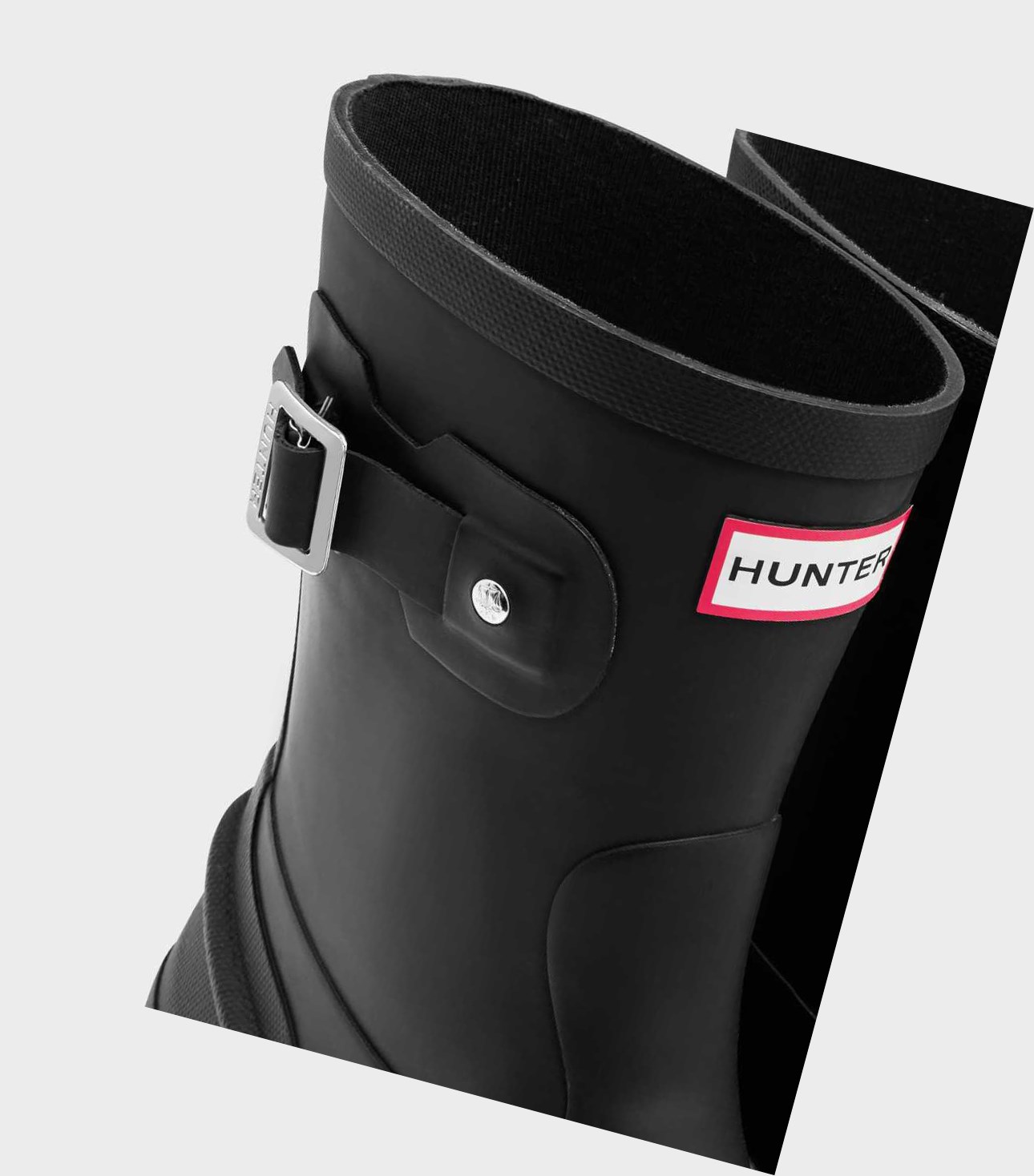 Men's Hunter Original Moc Toe Wellington Short Boots Black | 2583170-YZ