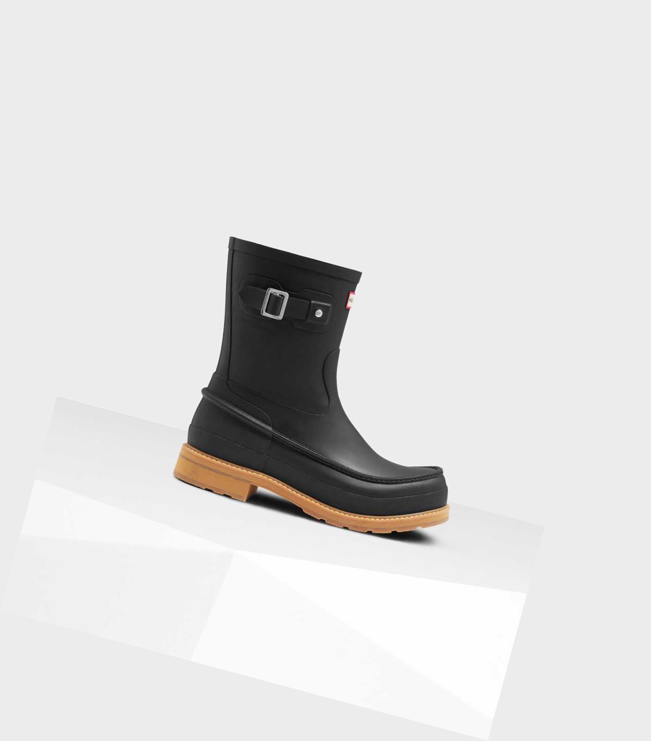 Men\'s Hunter Original Moc Toe Wellington Short Boots Black | 2583170-YZ