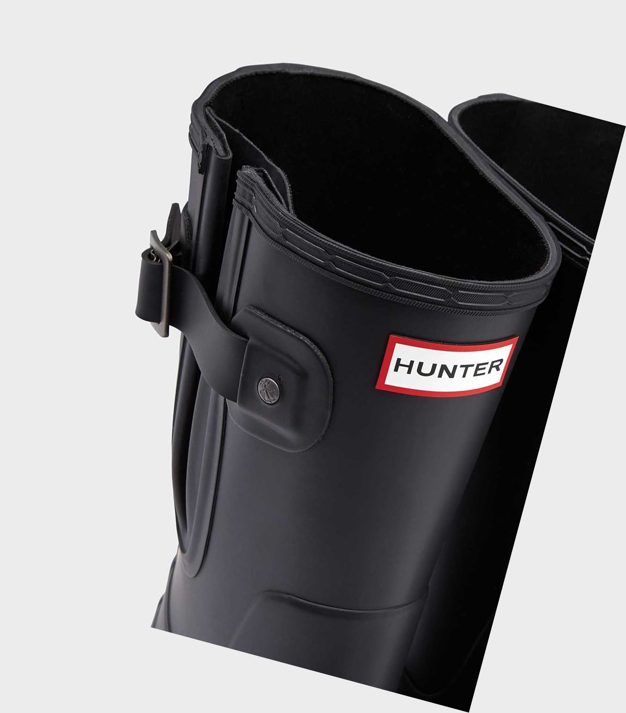 Men's Hunter Original Side Adjustable Wellington Short Boots Black | 3129867-NU