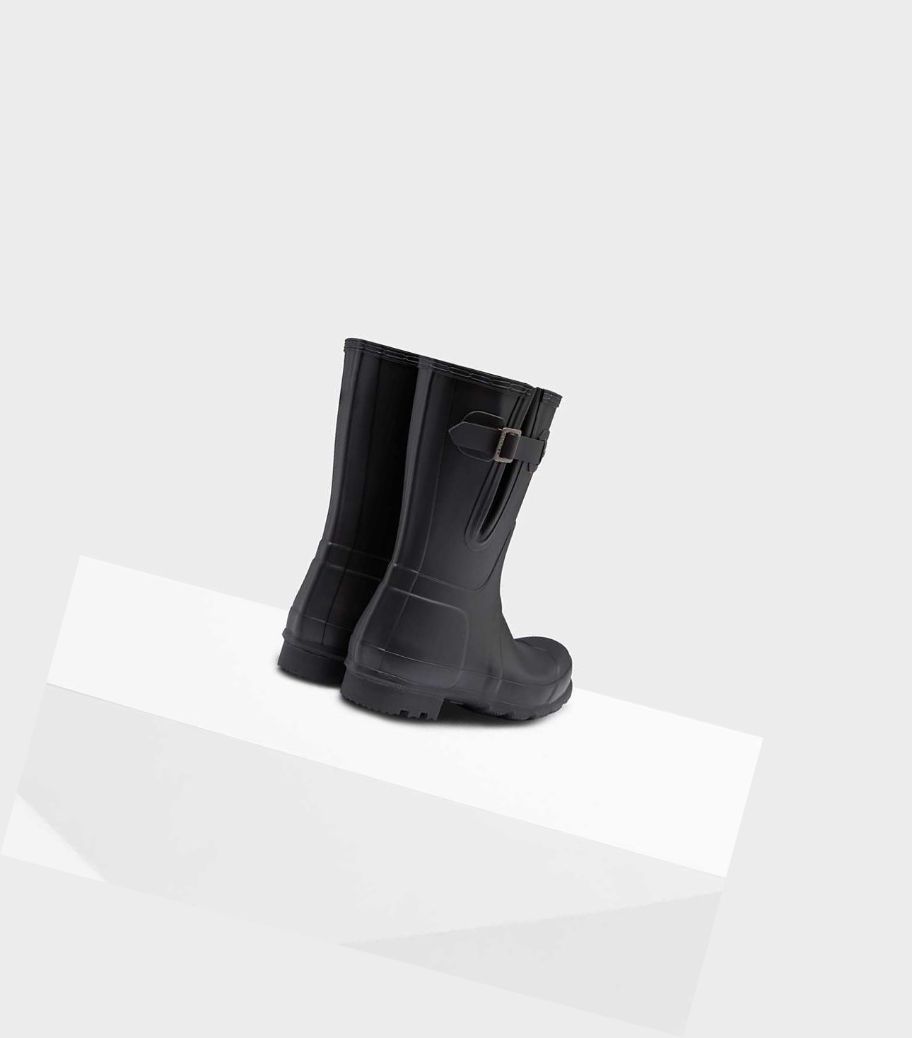 Men's Hunter Original Side Adjustable Wellington Short Boots Black | 3129867-NU