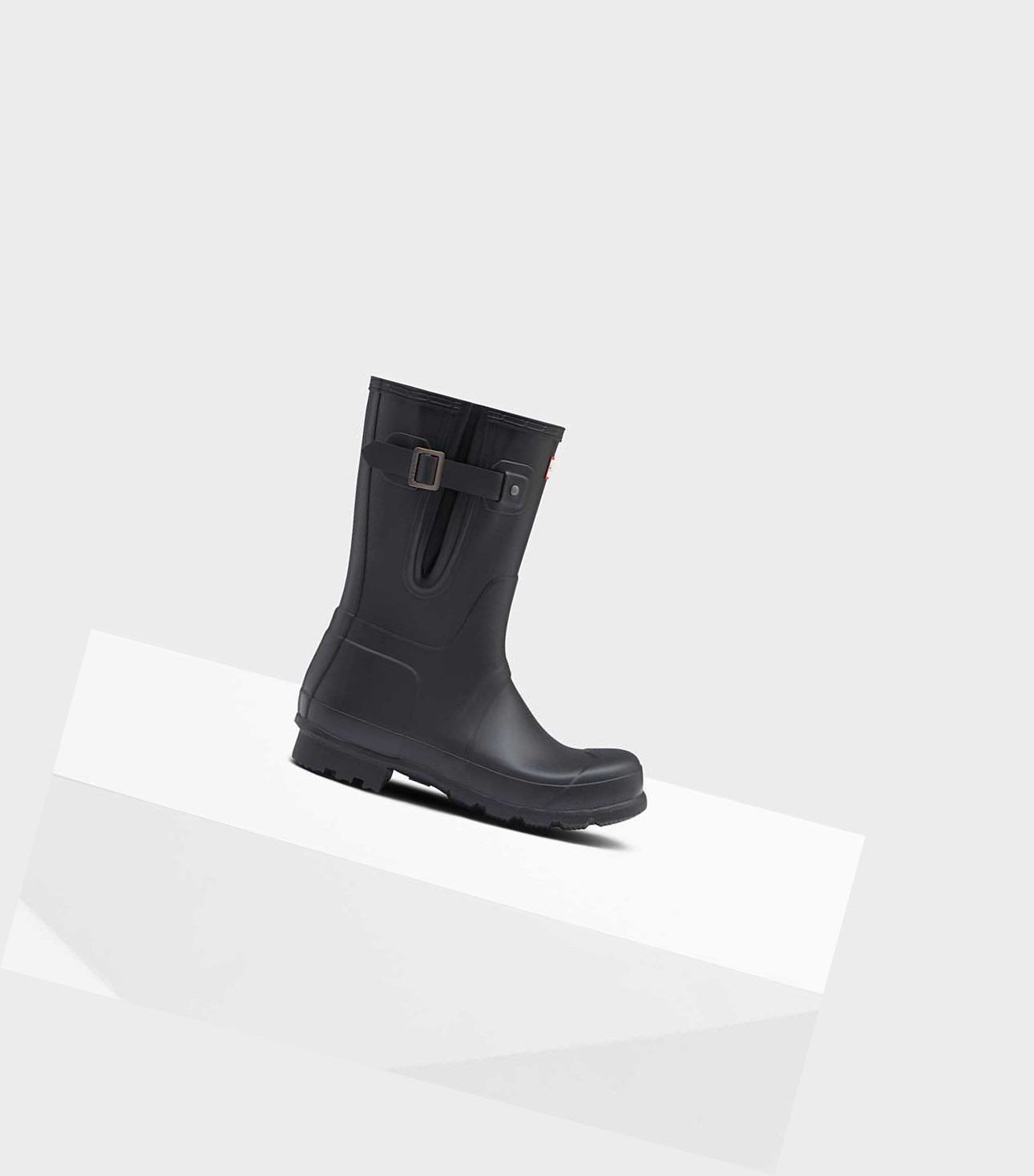 Men\'s Hunter Original Side Adjustable Wellington Short Boots Black | 3129867-NU