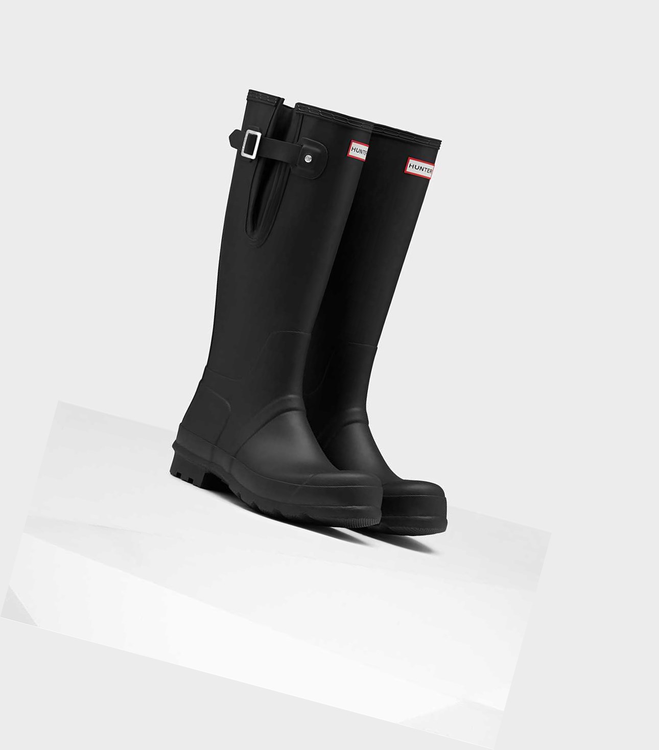 Men's Hunter Original Side Adjustable Wellington Tall Boots Black | 4902761-QD