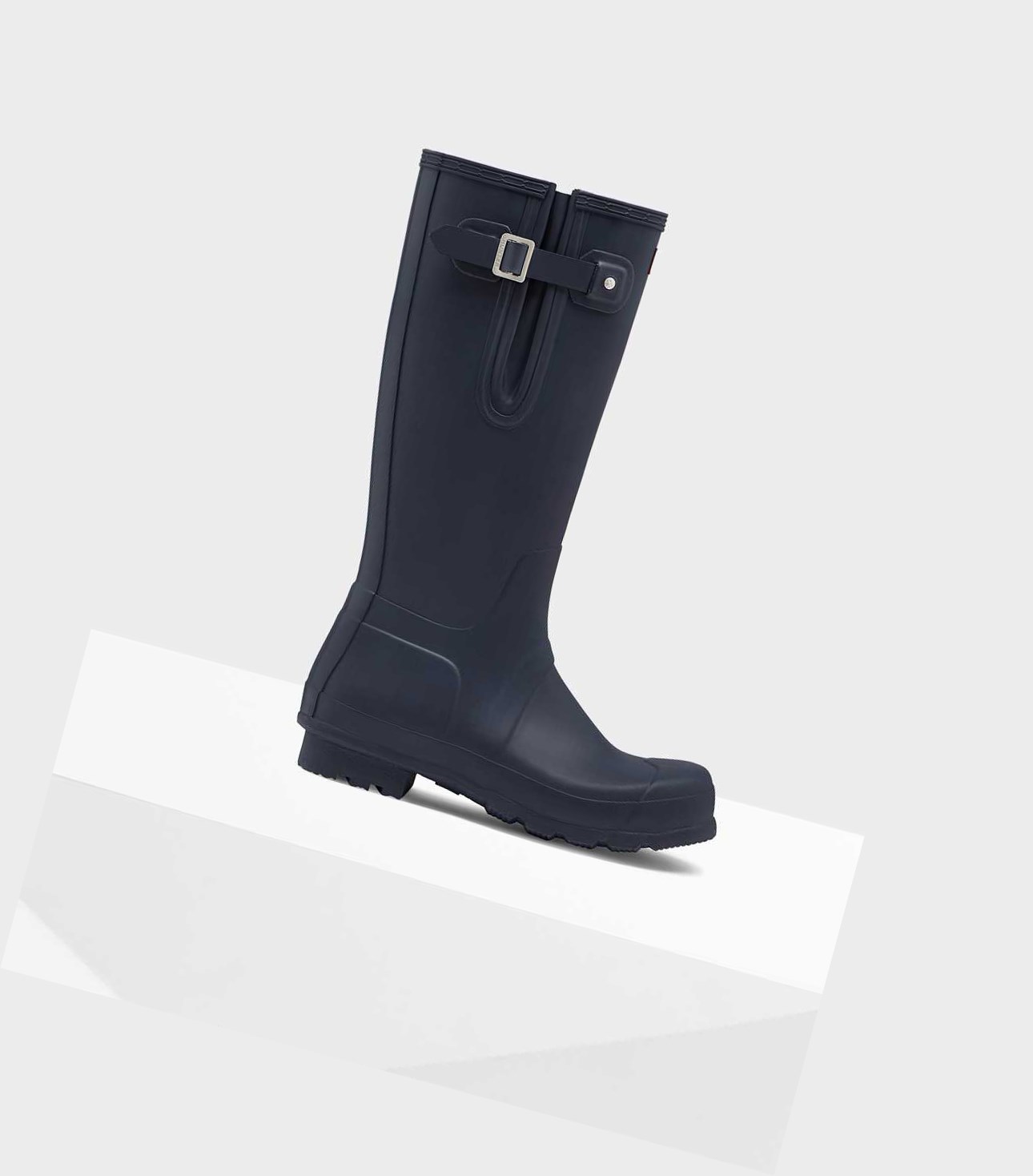 Men\'s Hunter Original Side Adjustable Wellington Tall Boots Navy | 6213048-FH