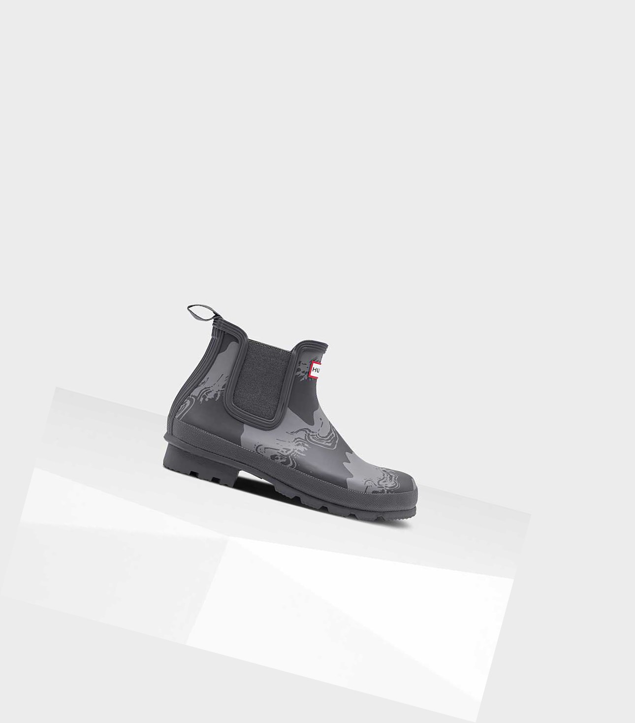 Men\'s Hunter Original Storm Stripe Chelsea Boots Grey | 3698254-VJ