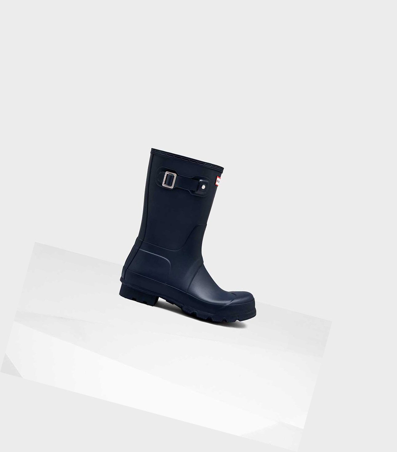 Men\'s Hunter Original Wellington Short Boots Navy | 6517082-NX