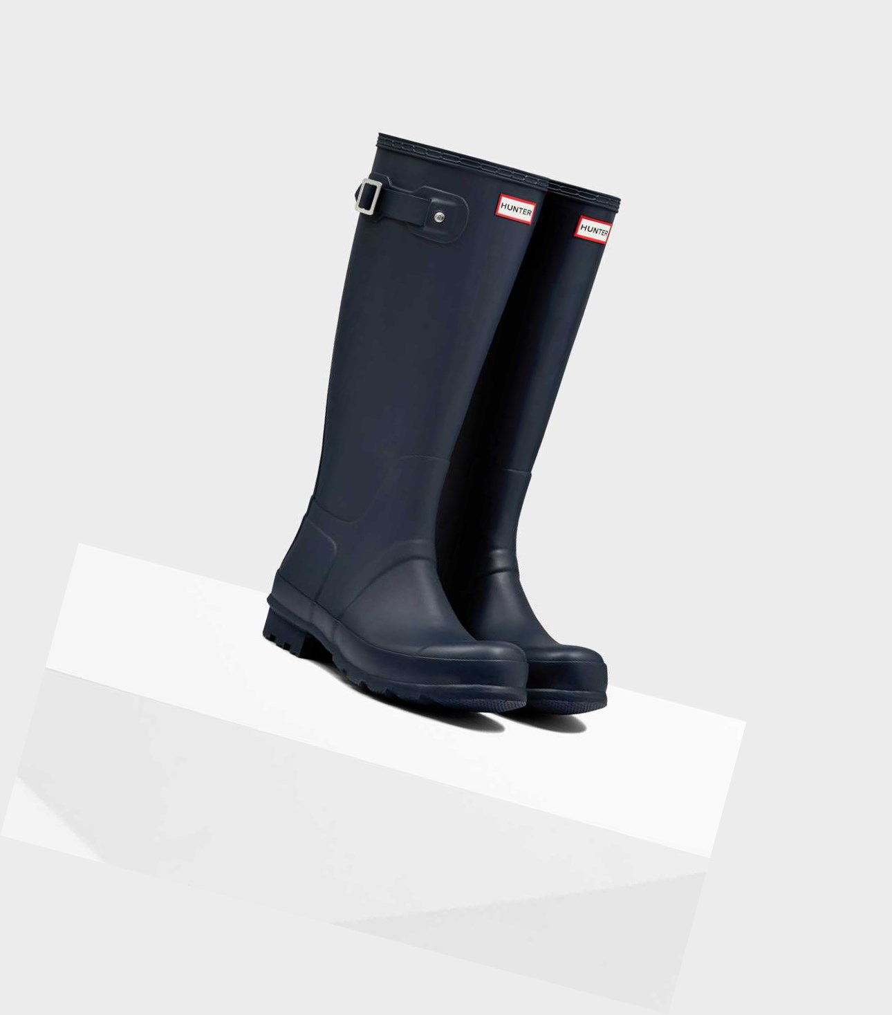 Men's Hunter Original Wellington Tall Boots Navy | 3025496-SR