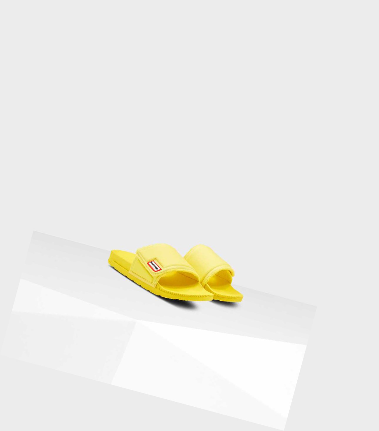 Women's Hunter Original Adjustable Slides Yellow | 0148392-EG