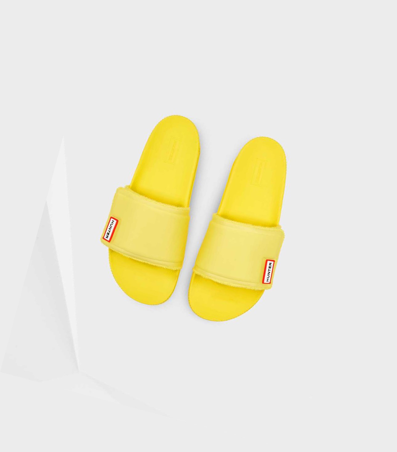 Women\'s Hunter Original Adjustable Slides Yellow | 0148392-EG