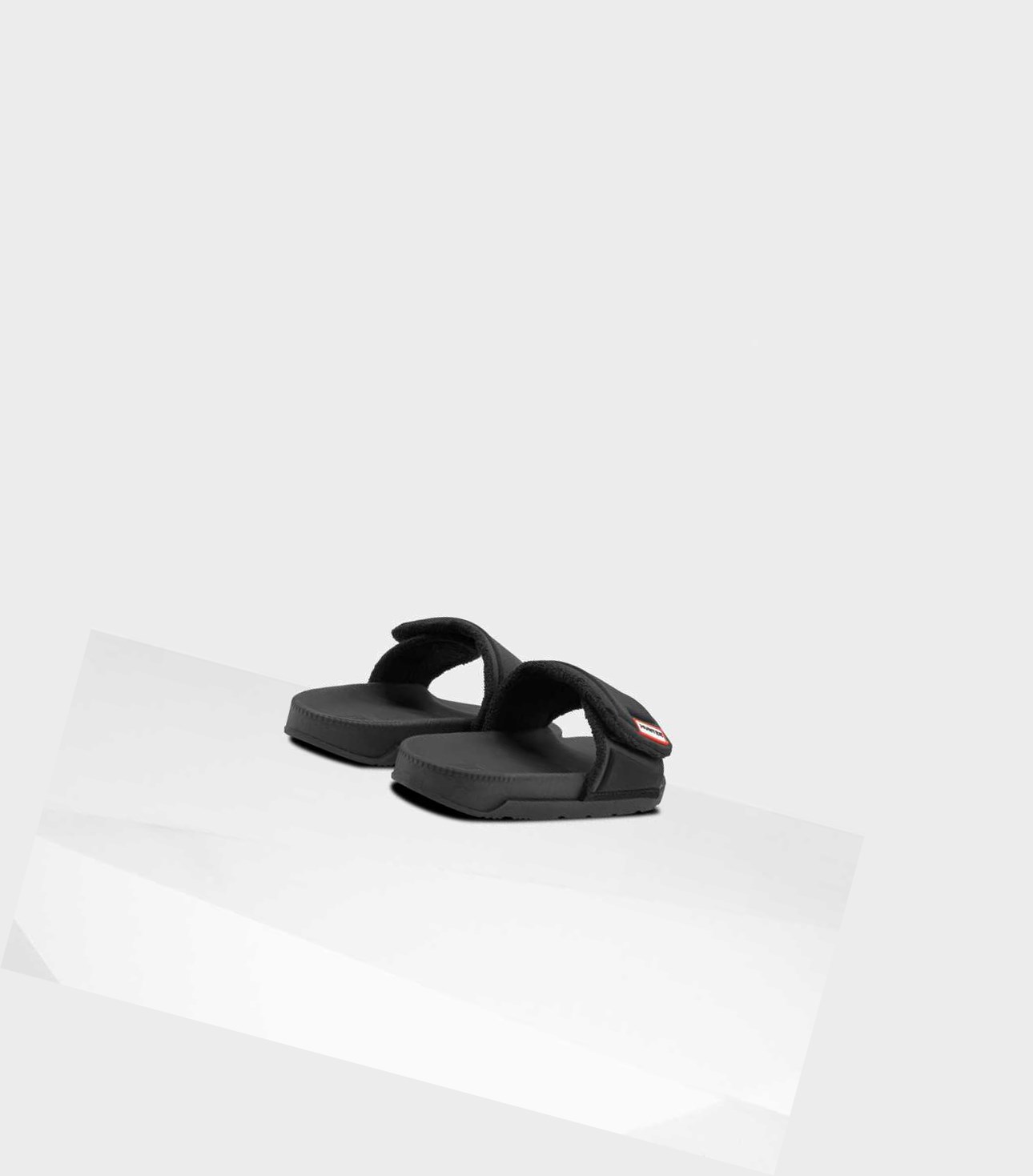 Women's Hunter Original Adjustable Slides Black | 3016928-RI
