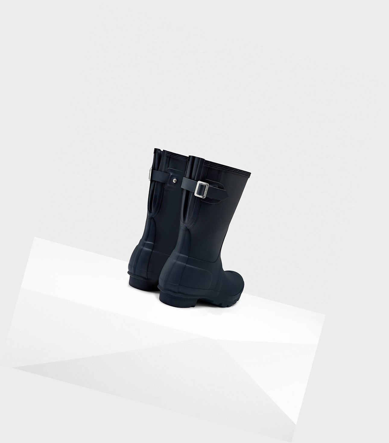 Women's Hunter Original Back Adjustable Short Boots Navy | 2586971-VA