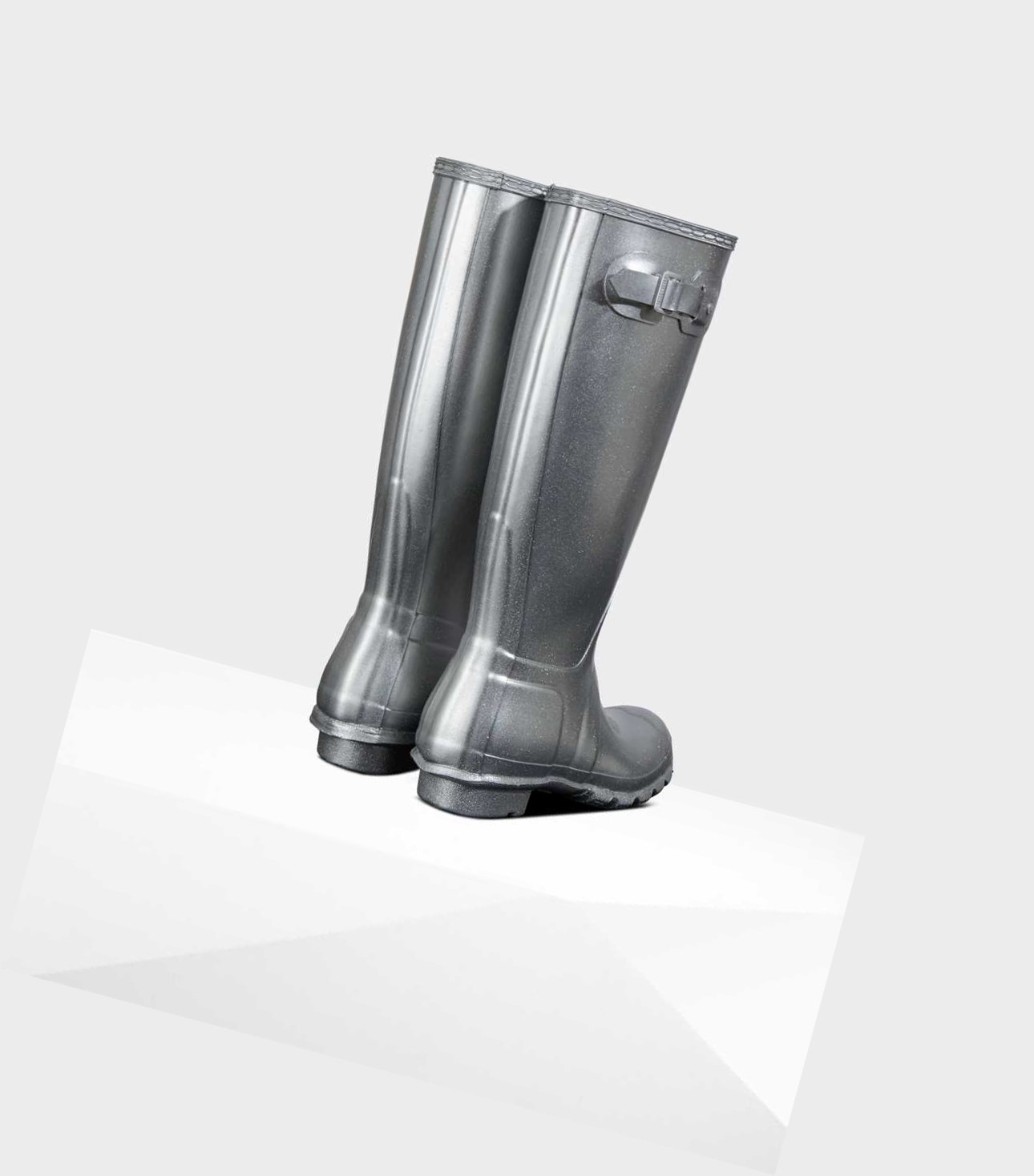Women's Hunter Original Cosmic Glitter Wellington Tall Boots Silver | 9816407-FL