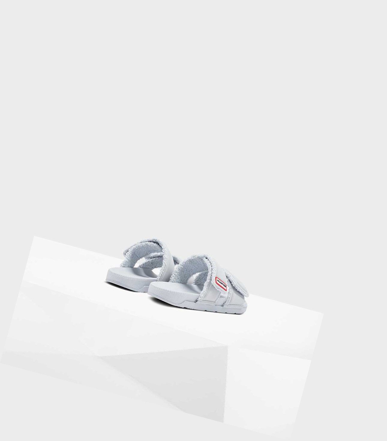 Women's Hunter Original Double Strap Slides Grey | 2670154-IH