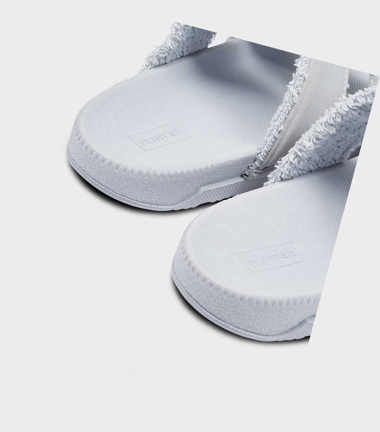 Women's Hunter Original Double Strap Slides Grey | 2670154-IH