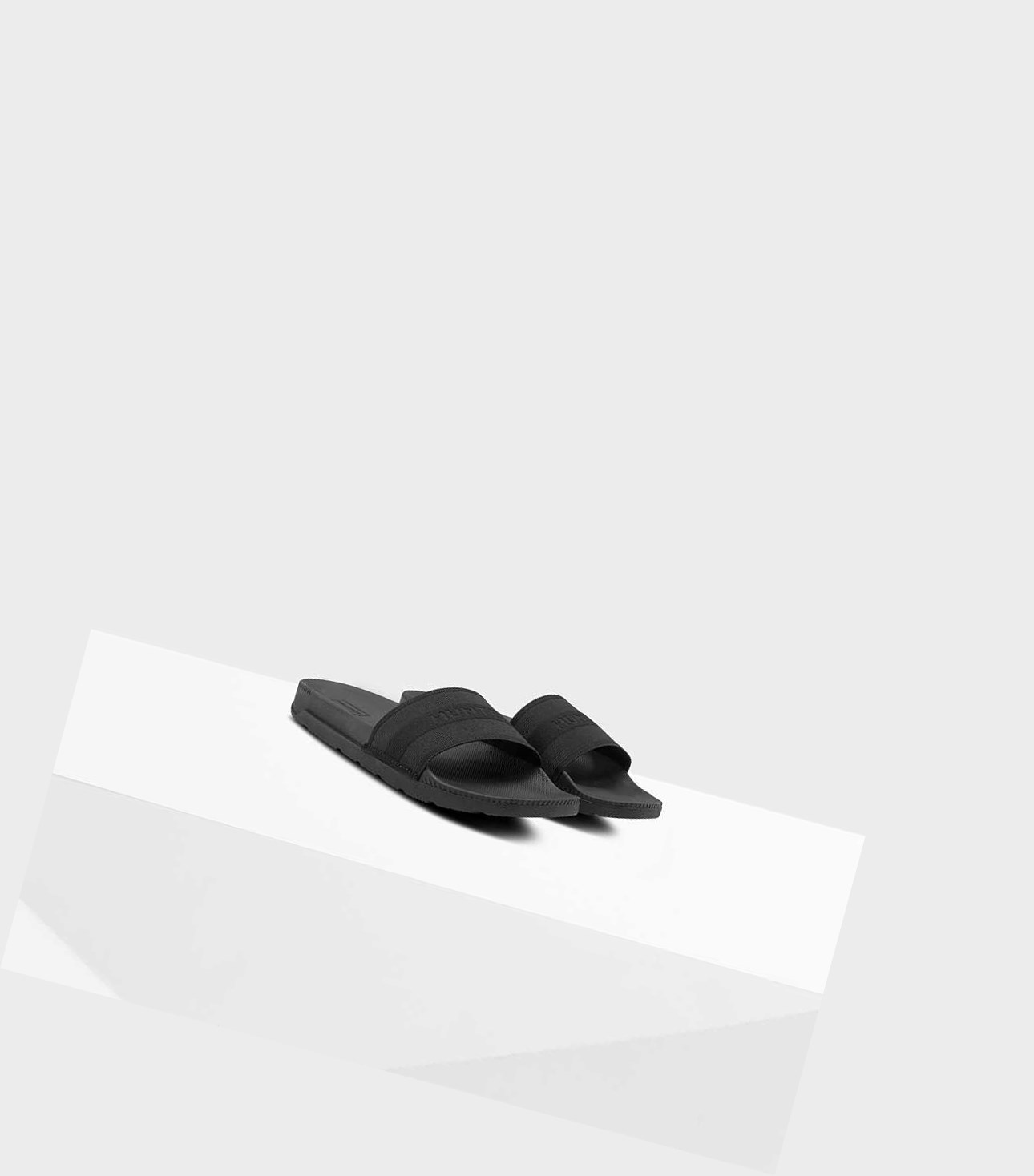 Women's Hunter Original Elastic Slides Black | 4325068-OZ