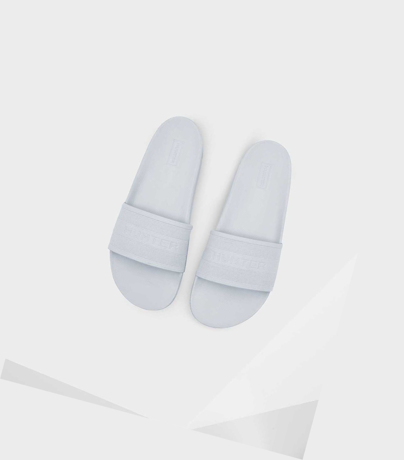 Women\'s Hunter Original Elastic Slides Grey | 4268753-YD