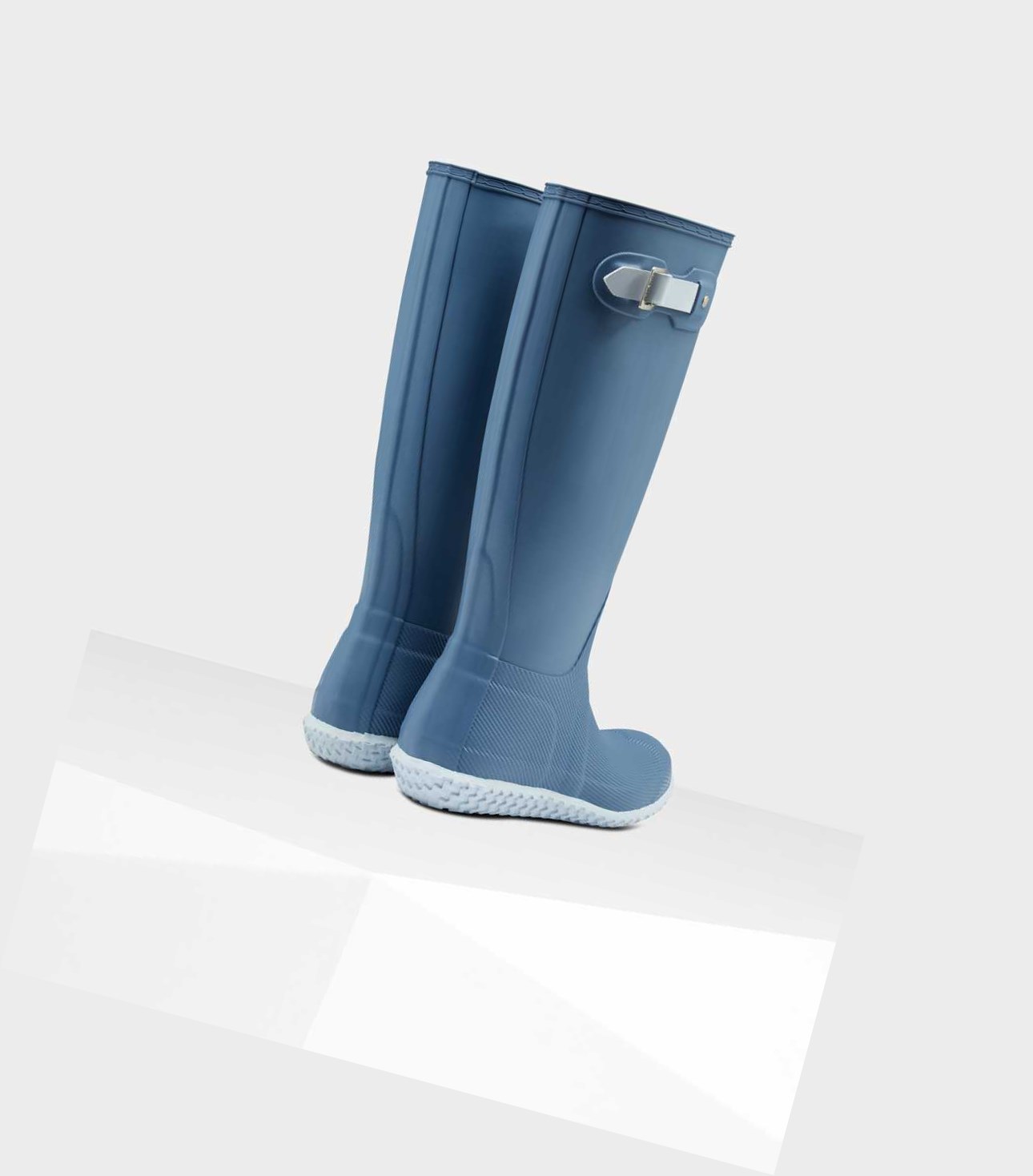 Women's Hunter Original Flat Heel Calendar Sole Wellington Tall Boots Blue | 8960571-DE
