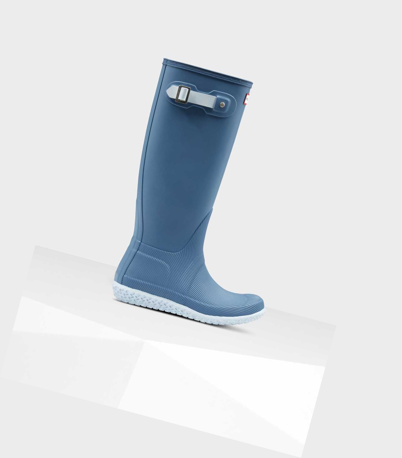 Women\'s Hunter Original Flat Heel Calendar Sole Wellington Tall Boots Blue | 8960571-DE
