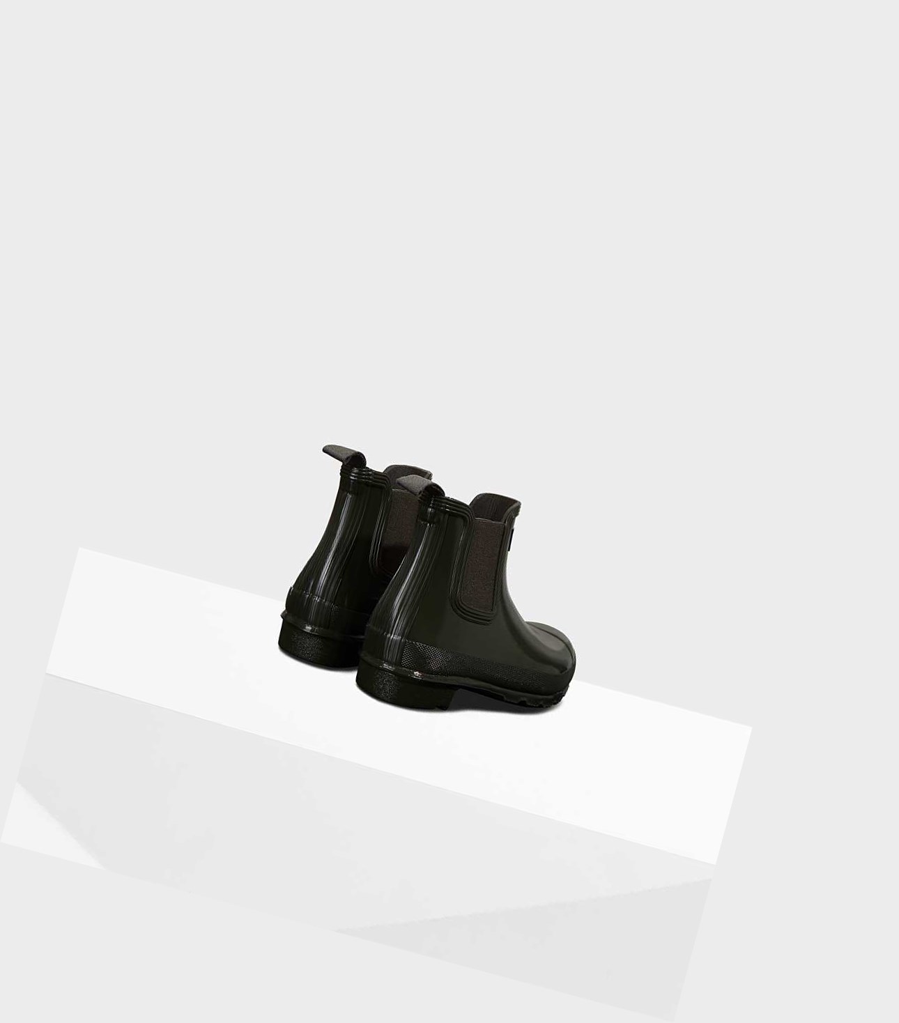 Women's Hunter Original Gloss Chelsea Boots Green | 0574983-BD